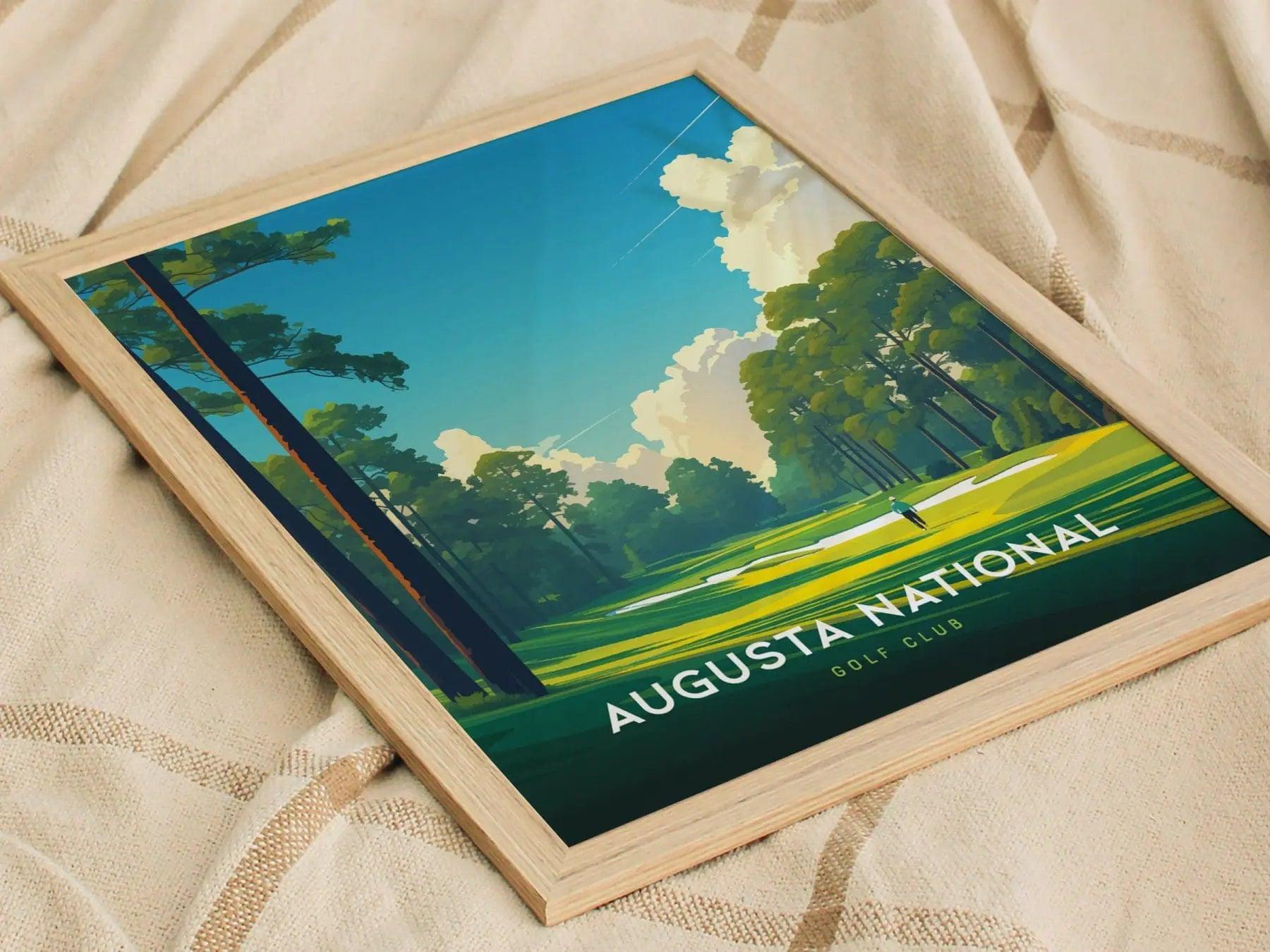 Augusta National Golf Course Poster, Georgia Golf Course Art, Framed/Unframed Golf Course Print, Golfer Gift, Fathers Day Gift, Golf Decor - Swell Scenes