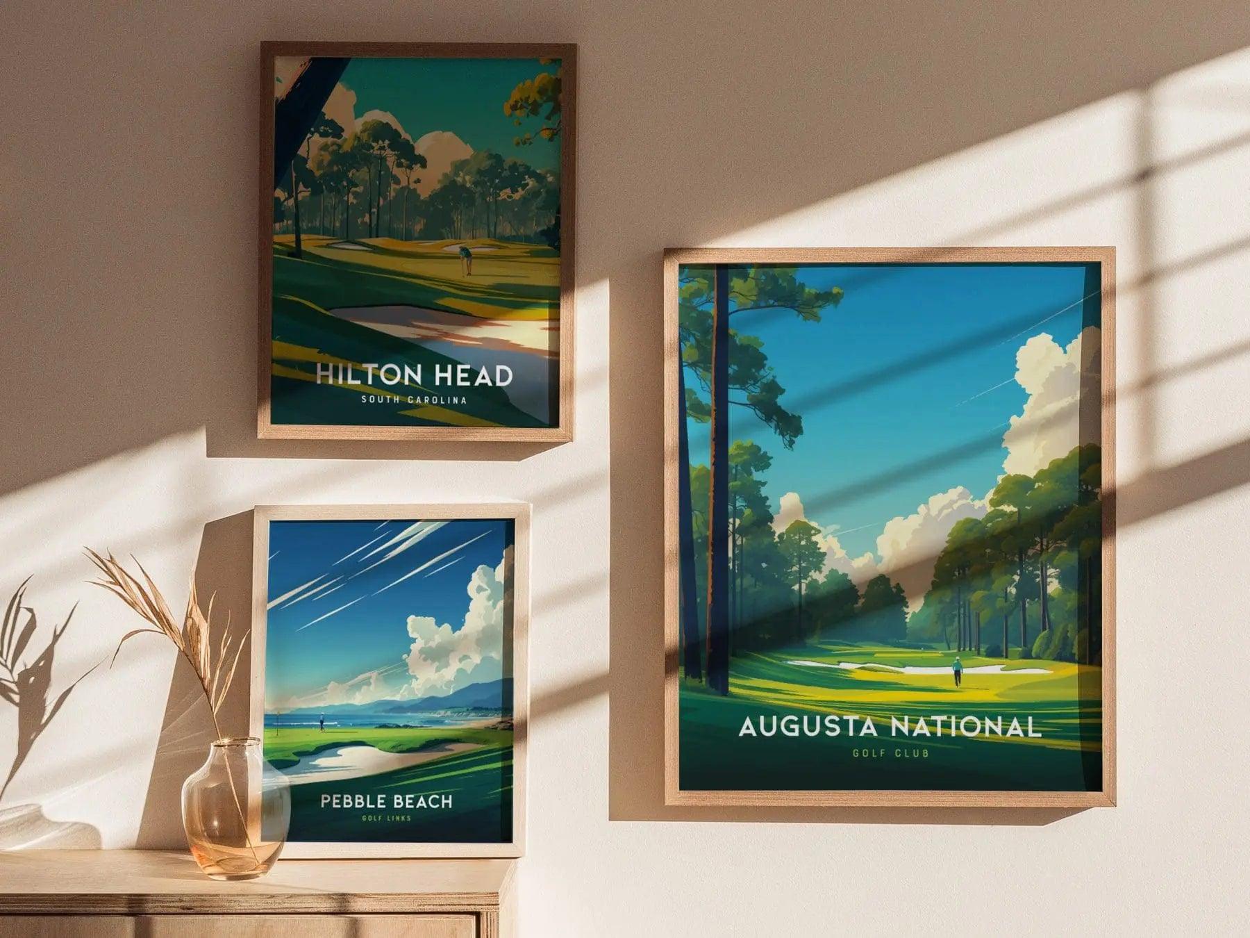 Augusta National Golf Course Poster, Georgia Golf Course Art, Framed/Unframed Golf Course Print, Golfer Gift, Fathers Day Gift, Golf Decor - Swell Scenes