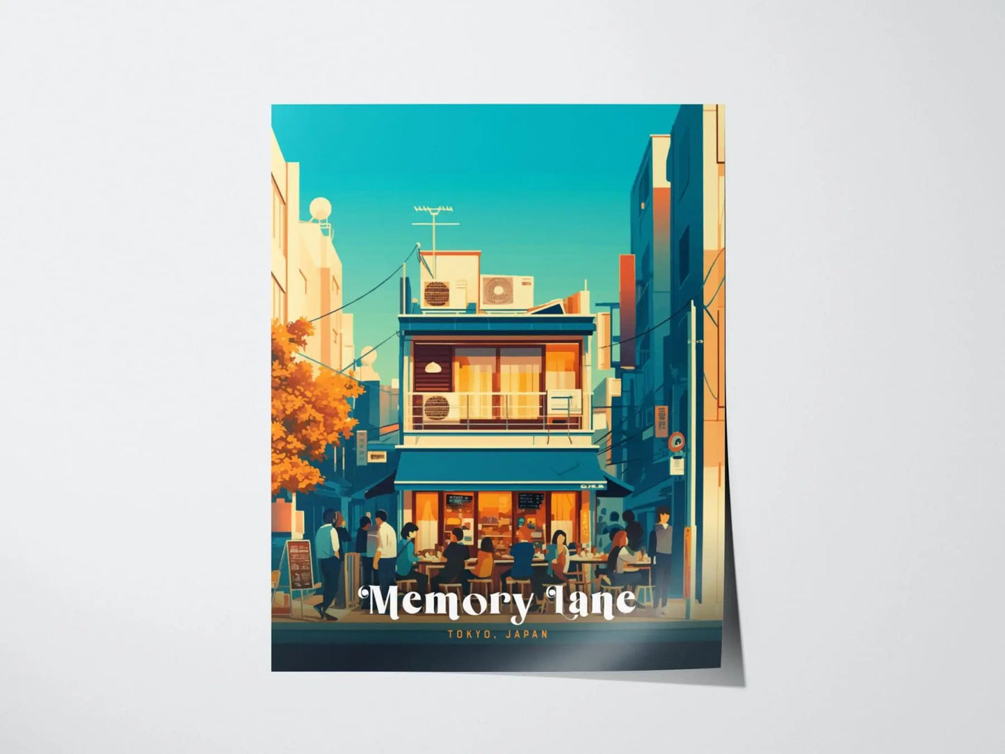 Memory Lane Tokyo Poster, Japanese Alley Wall Art, Framed/Unframed Tokyo Street Scene Print, Memory Lane Art, Urban Japan Tokyo Decor Gift - Swell Scenes