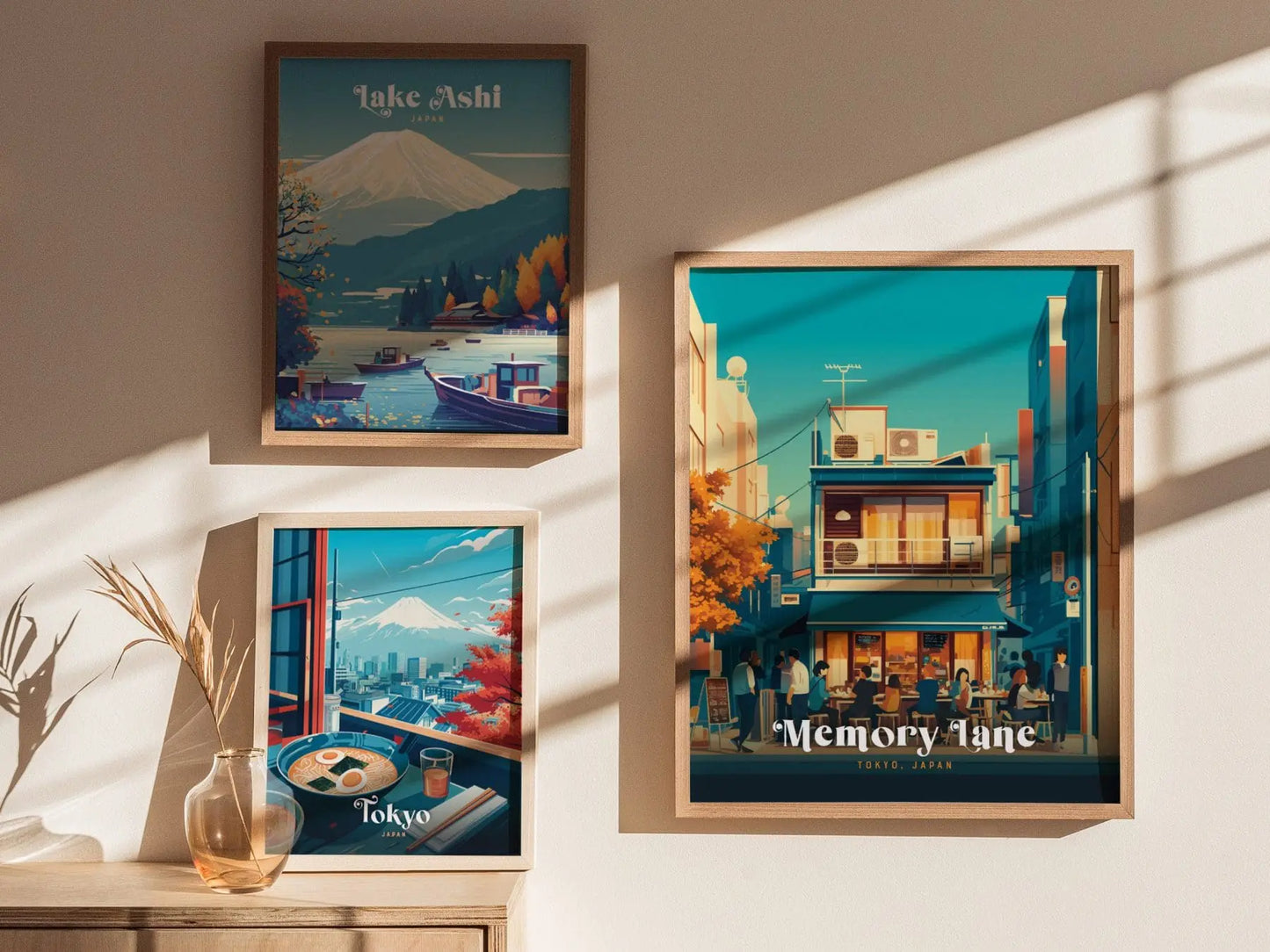 Memory Lane Tokyo Poster, Japanese Alley Wall Art, Framed/Unframed Tokyo Street Scene Print, Memory Lane Art, Urban Japan Tokyo Decor Gift - Swell Scenes