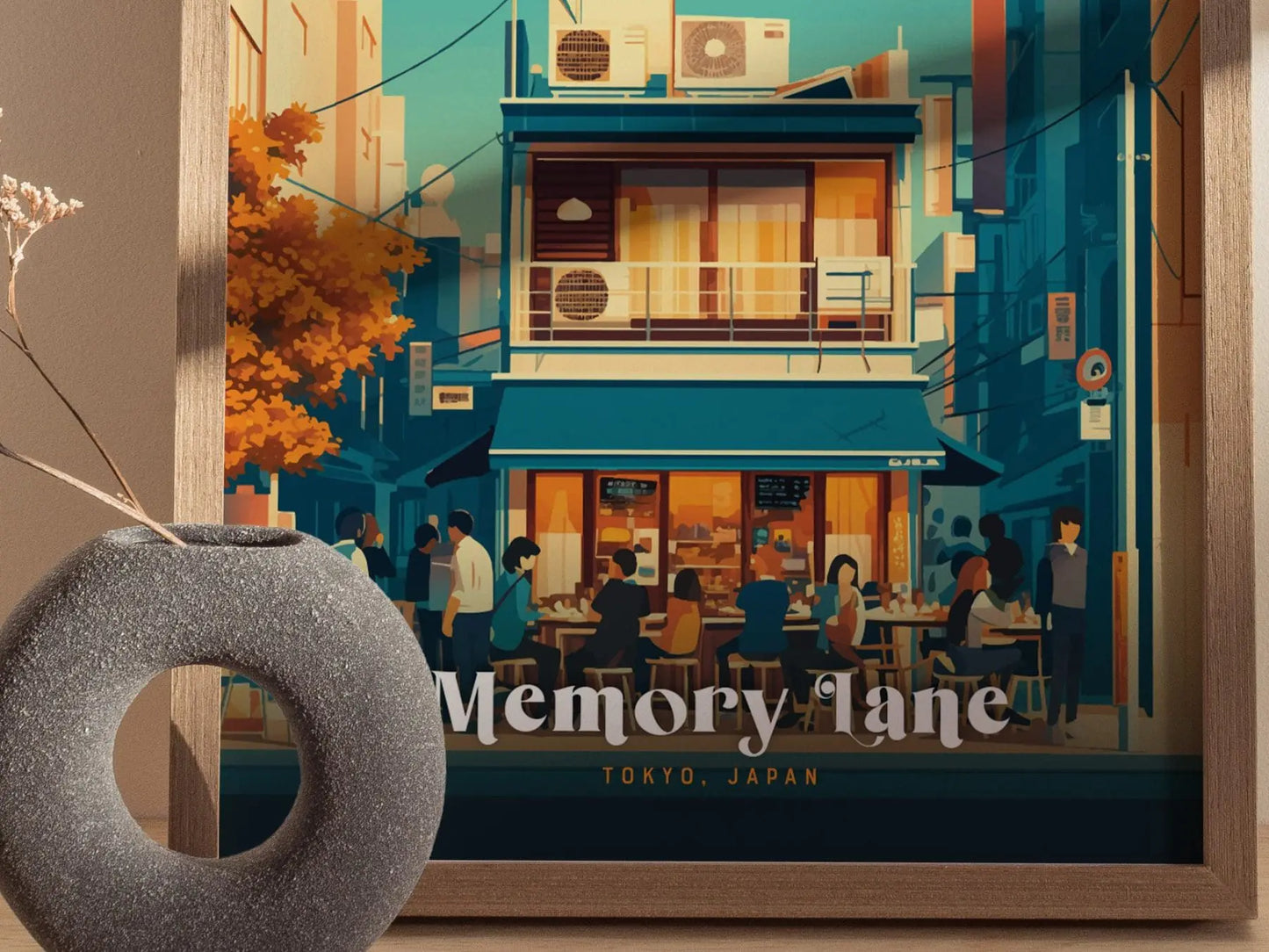 Memory Lane Tokyo Poster, Japanese Alley Wall Art, Framed/Unframed Tokyo Street Scene Print, Memory Lane Art, Urban Japan Tokyo Decor Gift - Swell Scenes