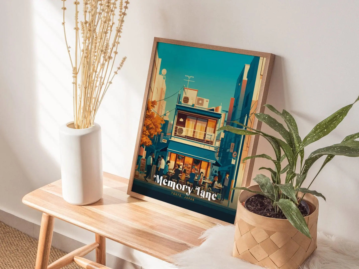 Memory Lane Tokyo Poster, Japanese Alley Wall Art, Framed/Unframed Tokyo Street Scene Print, Memory Lane Art, Urban Japan Tokyo Decor Gift - Swell Scenes