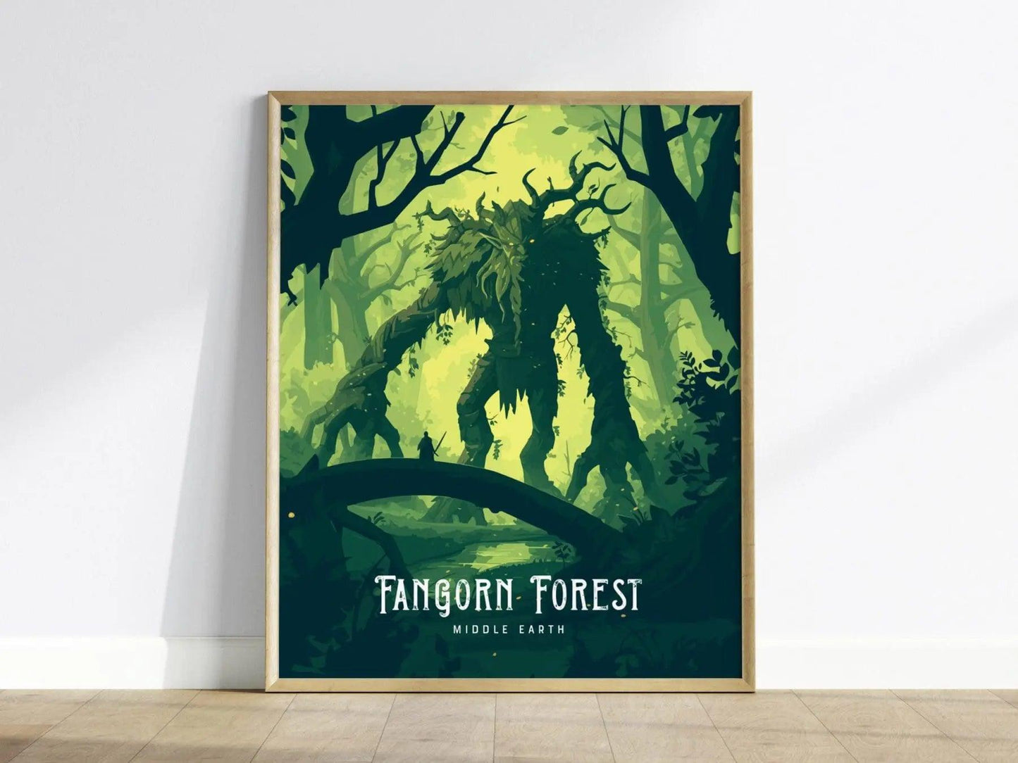 Fangorn Forest Middle Earth Framed Wall Art | Lord Of The Rings Poster | Treebeard Ent Artwork Print | Tolkien Set Fantasy LOTR Home Decor - Swell Scenes