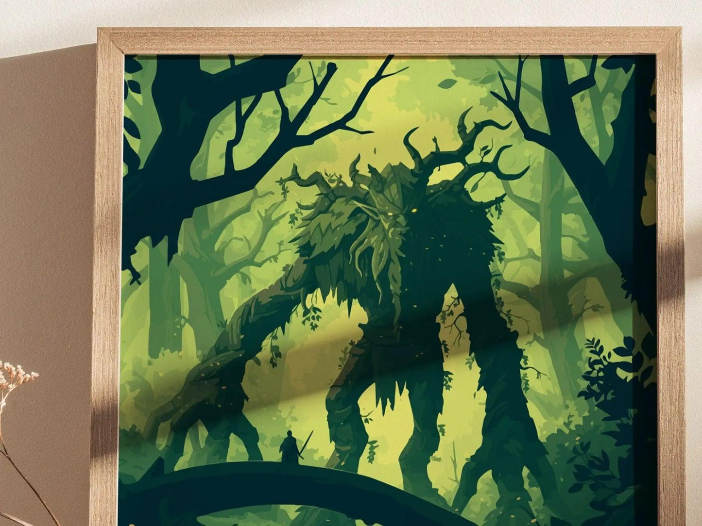Fangorn Forest Middle Earth Framed Wall Art | Lord Of The Rings Poster | Treebeard Ent Artwork Print | Tolkien Set Fantasy LOTR Home Decor - Swell Scenes