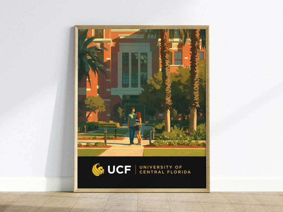 UCF Grad Gift, University of Central Florida Graduation Decor, UCF Alumni Wall Art, UCF Knights Graduate Poster, College Campus Print Design - Swell Scenes