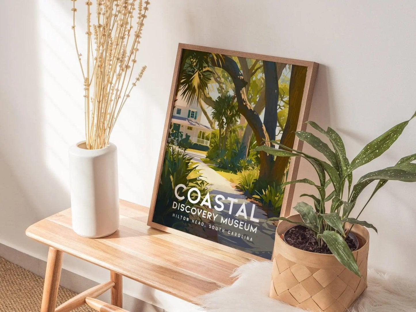Coastal Discovery Museum, Hilton Head Island, South Carolina Wall Art - SC Historic Travel Poster Print Southeast Nature Home Decor Gift Set - Swell Scenes