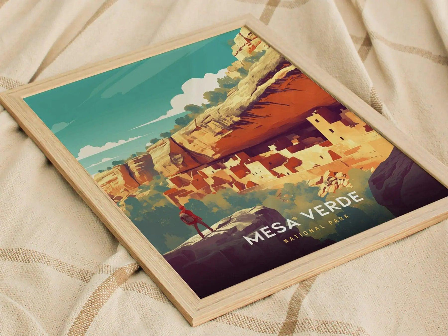 Mesa Verde National Park Poster, Colorado Archaeological Site Wall Art, Framed/Unframed Mesa Verde Print, National Park Souvenir Gift - Swell Scenes