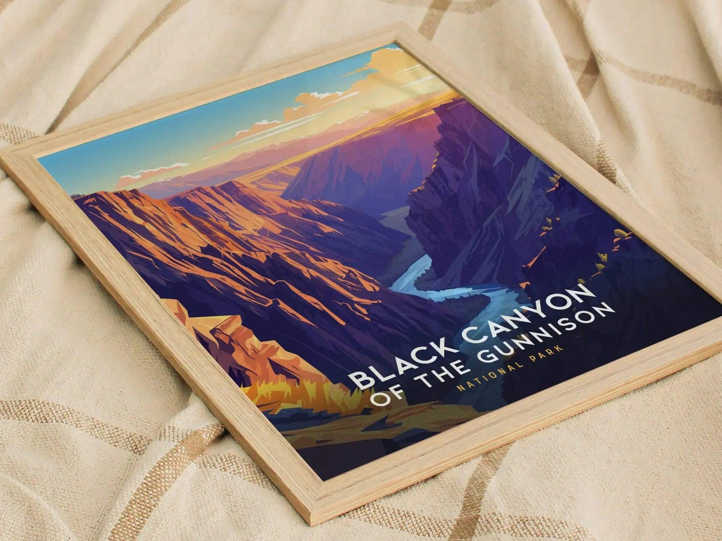 Black Canyon of the Gunnison National Park Poster, Colorado Canyon Wall Art, Framed/Unframed Nature Print, Hiking Trail Decor, Colorado Gift - Swell Scenes