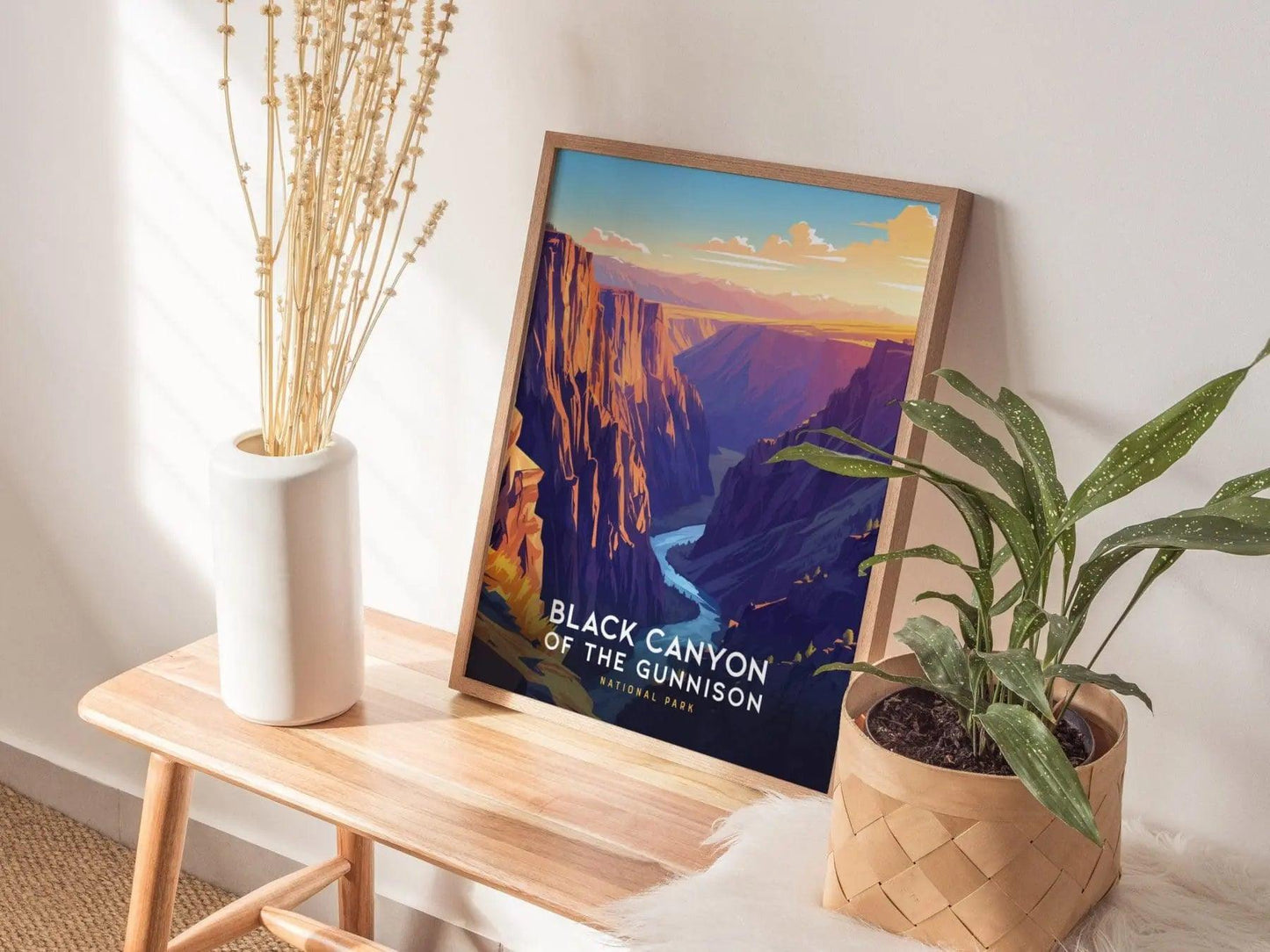 Black Canyon of the Gunnison National Park Poster, Colorado Canyon Wall Art, Framed/Unframed Nature Print, Hiking Trail Decor, Colorado Gift - Swell Scenes