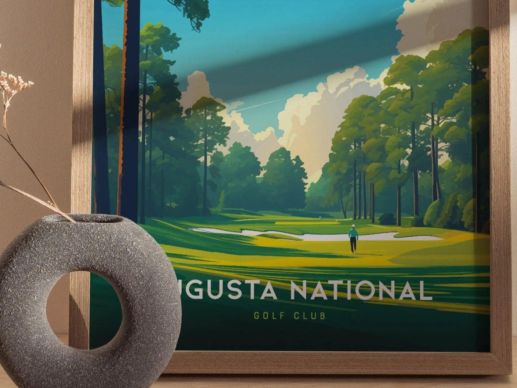 Augusta National Golf Course Poster, Georgia Golf Course Art, Framed/Unframed Golf Course Print, Golfer Gift, Fathers Day Gift, Golf Decor - Swell Scenes