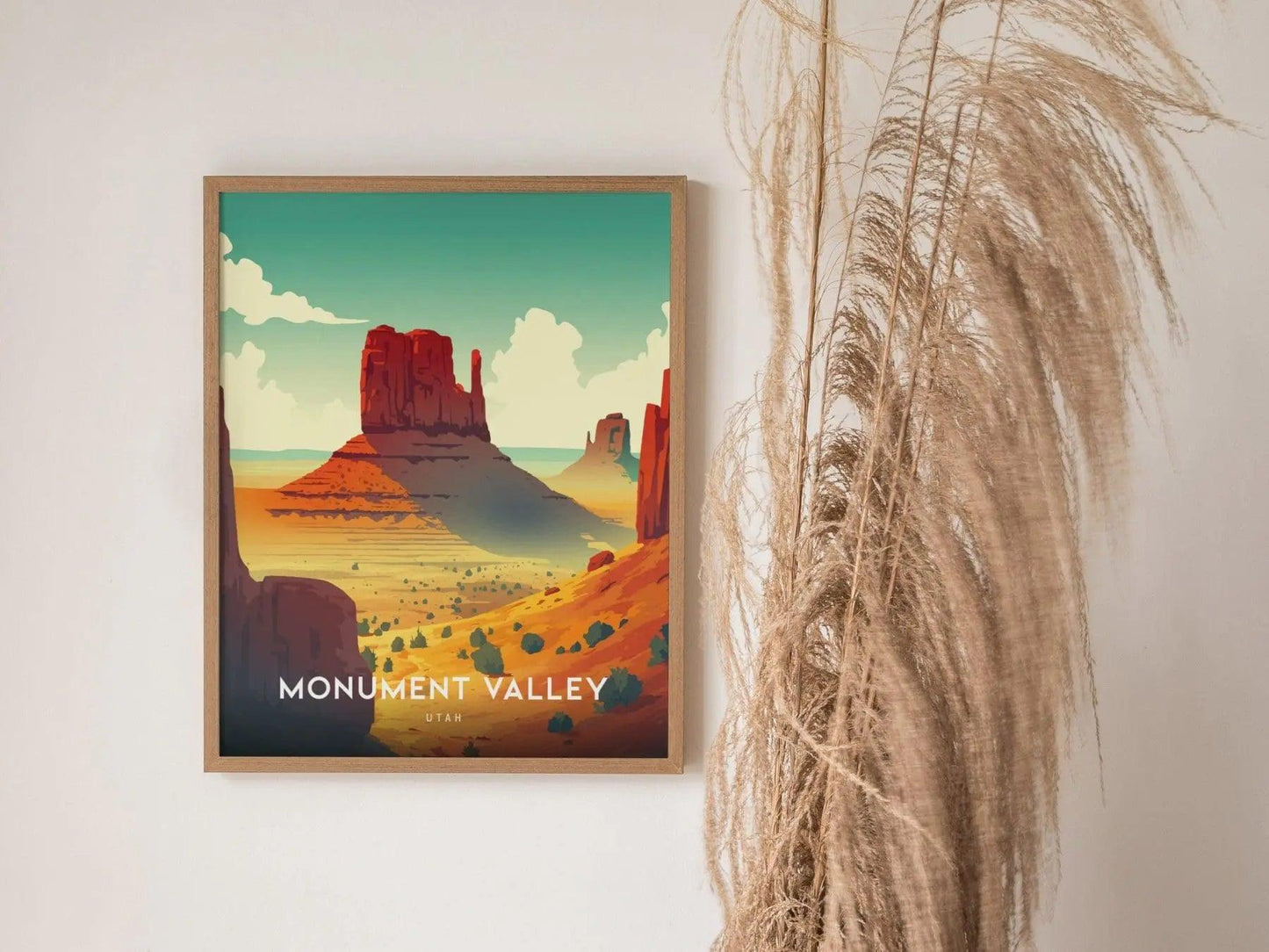 Monument Valley Utah Poster, Iconic Desert Landscape Art, Framed/Unframed Navajo Tribal Park Print, Travel Gift, Western Decor, Travel Decor - Swell Scenes