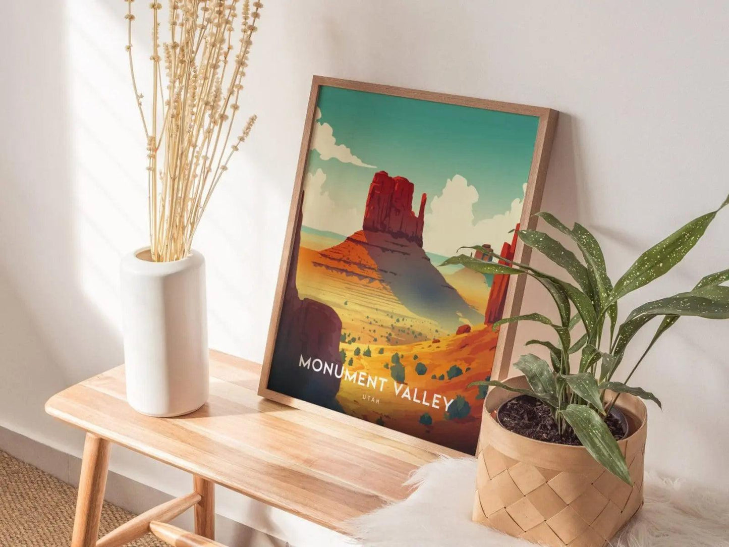 Monument Valley Utah Poster, Iconic Desert Landscape Art, Framed/Unframed Navajo Tribal Park Print, Travel Gift, Western Decor, Travel Decor - Swell Scenes