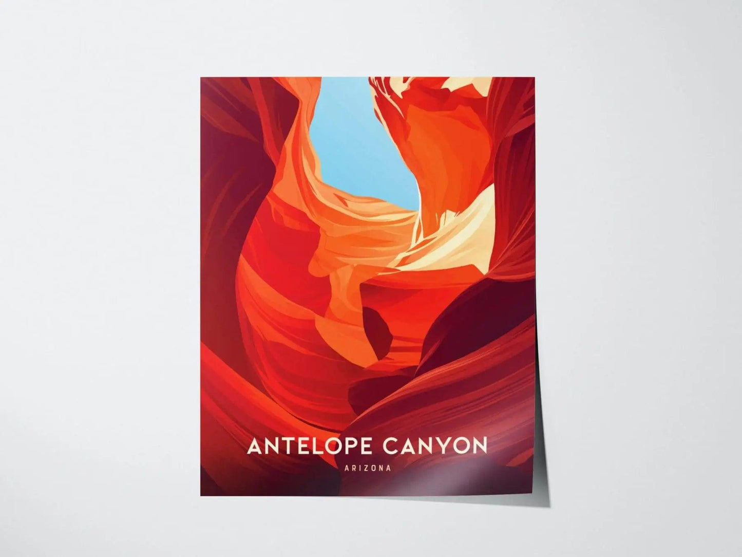 Antelope Canyon Arizona Poster, Slot Canyon Art, Framed/Unframed Nature Print, Travel Gift, Southwest Decor, Travel Art, Airbnb Wall Decor - Swell Scenes