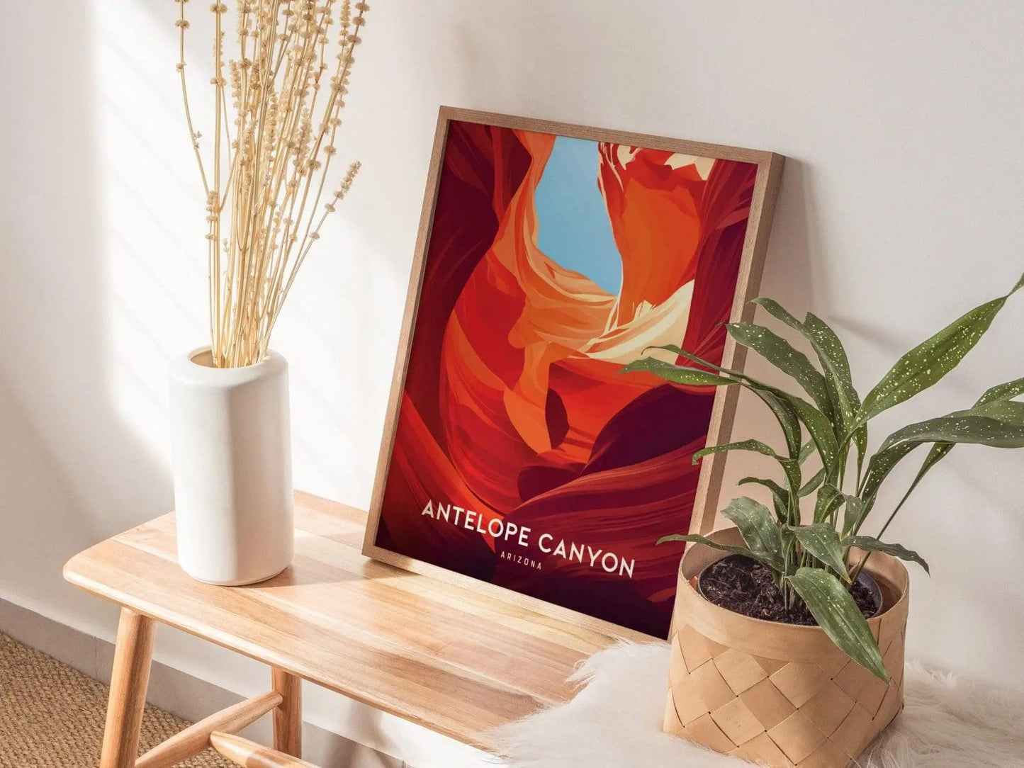 Antelope Canyon Arizona Poster, Slot Canyon Art, Framed/Unframed Nature Print, Travel Gift, Southwest Decor, Travel Art, Airbnb Wall Decor - Swell Scenes