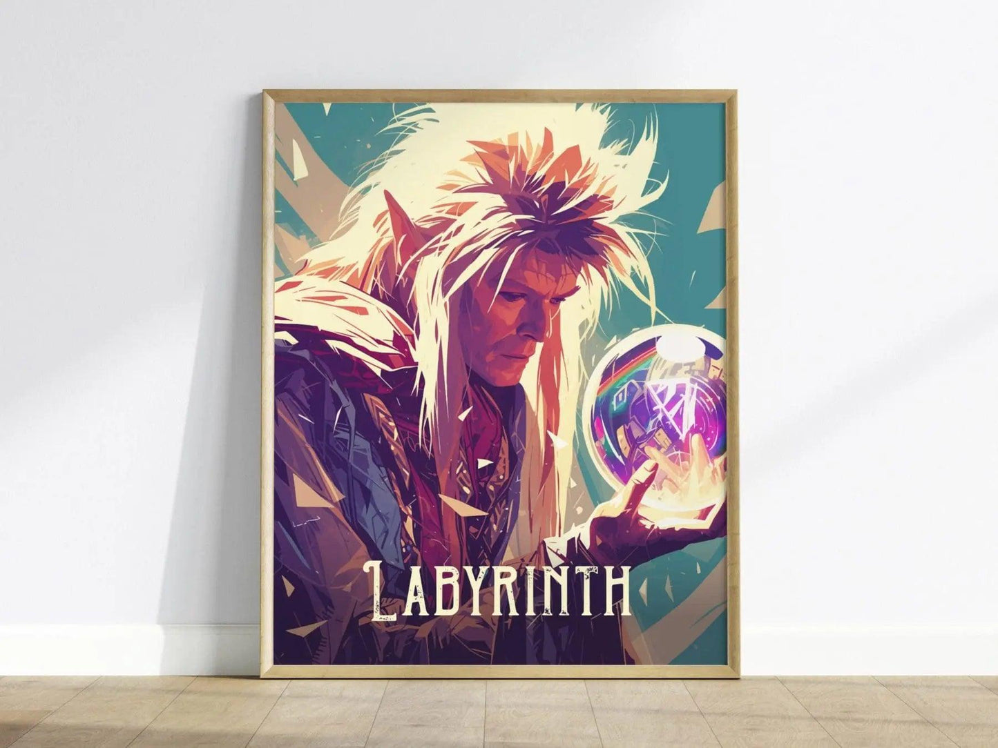 Labyrinth Film Framed Poster, 80s Nostalgia Wall Art | Classic Jim Henson 1980s Nostalgic Movie David Bowie Fan Fantasy Nostalgia Decor Gift - Swell Scenes
