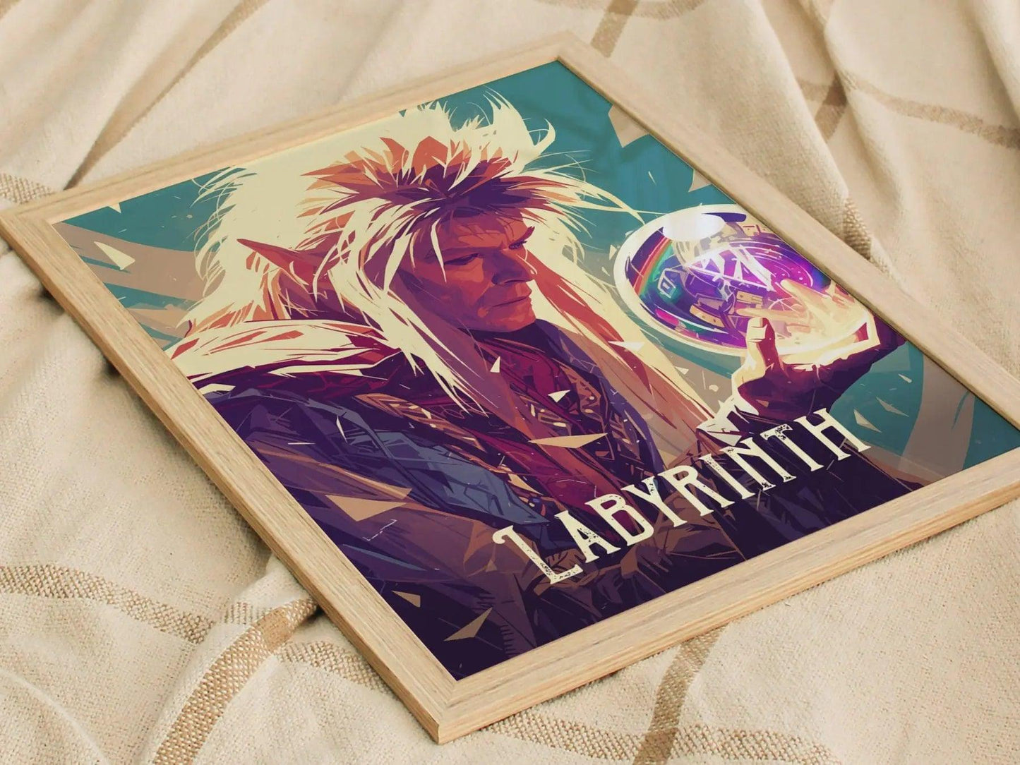 Labyrinth Film Framed Poster, 80s Nostalgia Wall Art | Classic Jim Henson 1980s Nostalgic Movie David Bowie Fan Fantasy Nostalgia Decor Gift - Swell Scenes