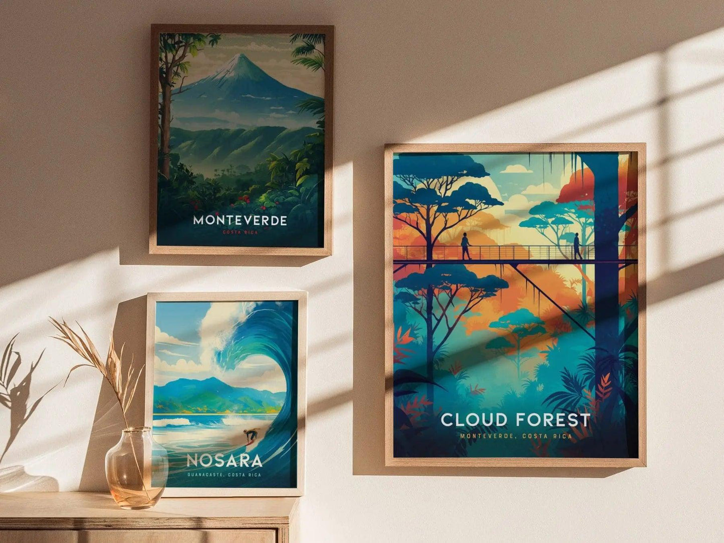 Cloud Forest Costa Rica Poster, Selvatura Canopy Walkway Art, Framed/Unframed Monteverde Print, Nature Lover Gift, Rainforest Decor - Swell Scenes