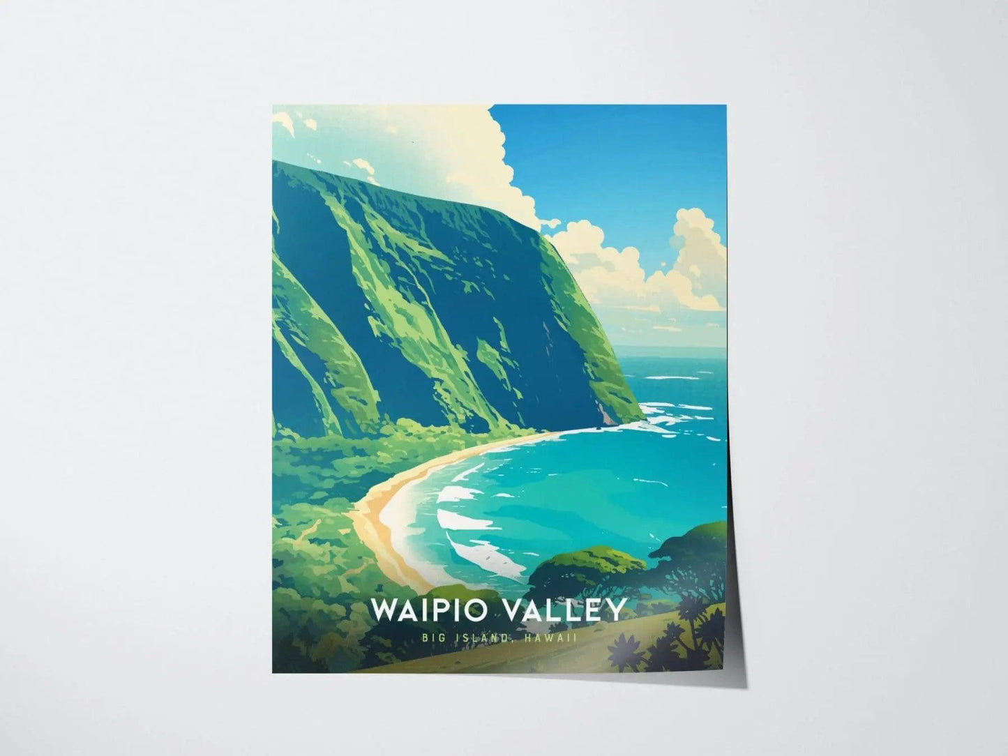 Waipio Valley Lookout Poster, Big Island Hawaii - Exquisite Panoramic Landscape View, Home or Office Wall Art, Available Framed/Unframed - Swell Scenes