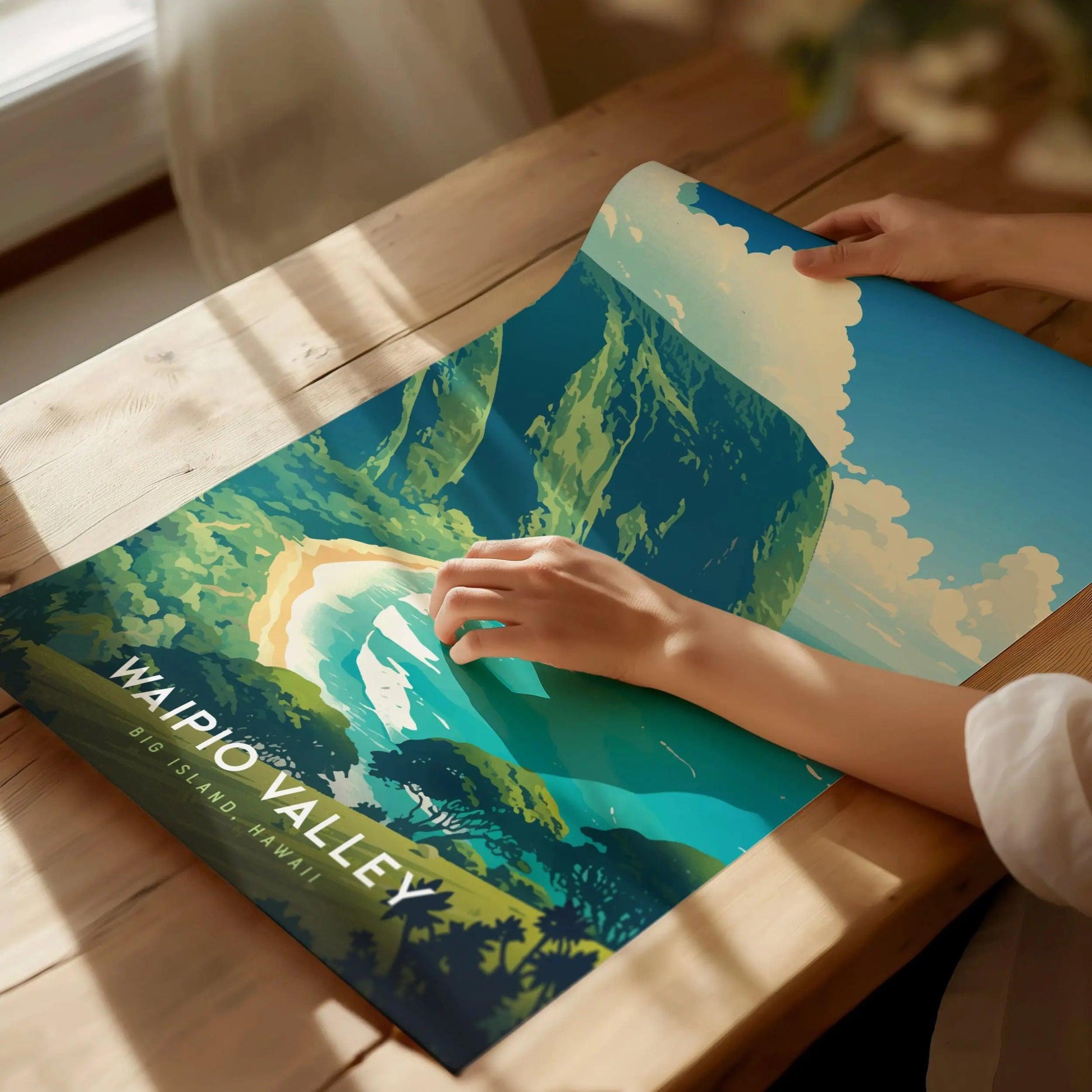 Waipio Valley Lookout Poster, Big Island Hawaii - Exquisite Panoramic Landscape View, Home or Office Wall Art, Available Framed/Unframed - Swell Scenes