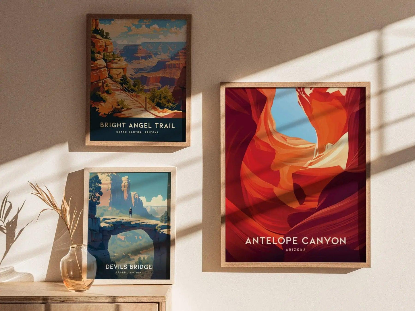Antelope Canyon Arizona Poster, Slot Canyon Art, Framed/Unframed Nature Print, Travel Gift, Southwest Decor, Travel Art, Airbnb Wall Decor - Swell Scenes