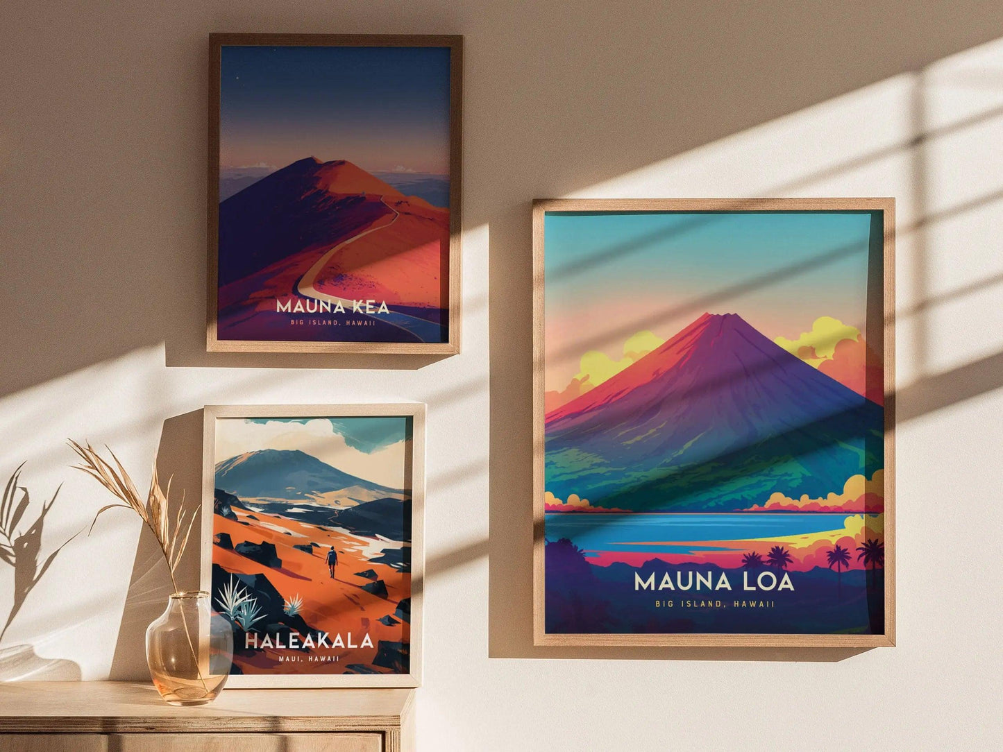 Mauna Loa Volcano Poster, Big Island Hawaii Landscape, Framed/Unframed Nature Art, Hawaiian Volcano Print, Island Adventure Decor Wall Art - Swell Scenes