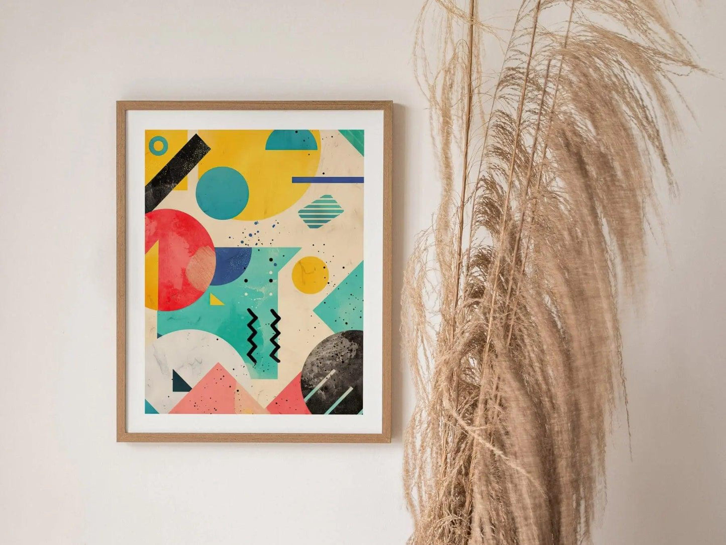90s Retrowave Design Series 01, 1990s Vintage Style Abstract Art, Nineties Contemporary Art Framed Poster, Retro Modern Artwork Home Decor - Swell Scenes