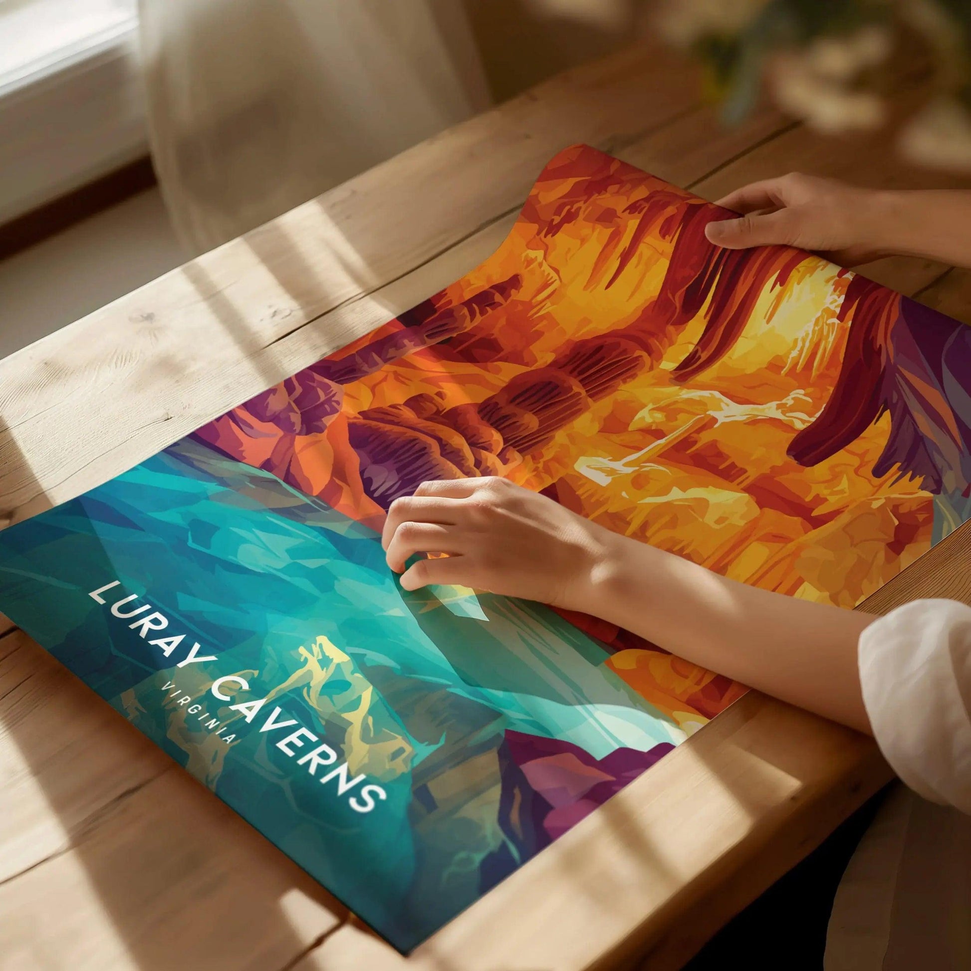 Luray Caverns, Virginia Poster - Stunning Cave Formations, Ideal for Nature and Geology Enthusiasts, Framed or Unframed, Home Decor Wall Art - Swell Scenes