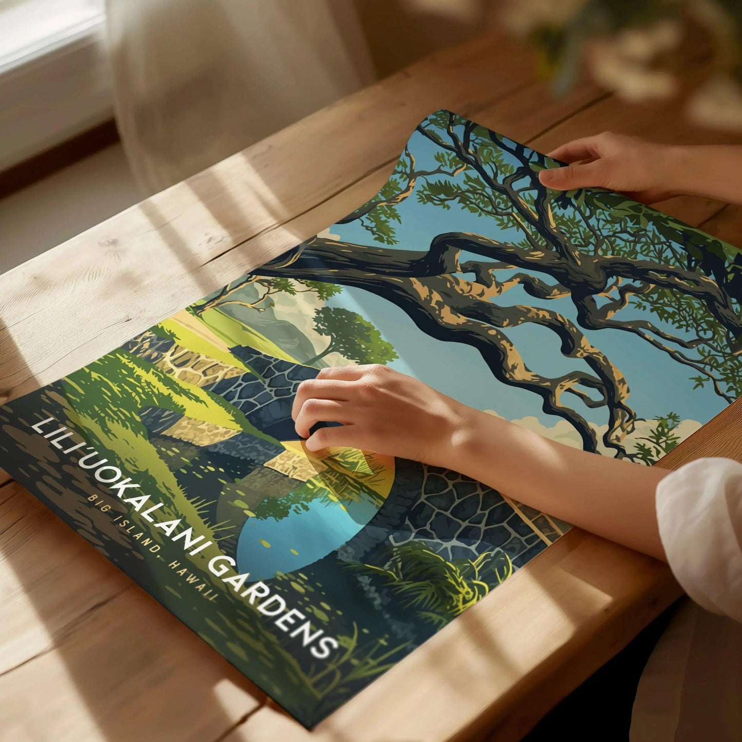 Lili'uokalani Gardens, Big Island Hawaii Poster - Serene Japanese Gardens, Ideal for Home Decor and Wedding Gifts, Anniversary Present - Swell Scenes