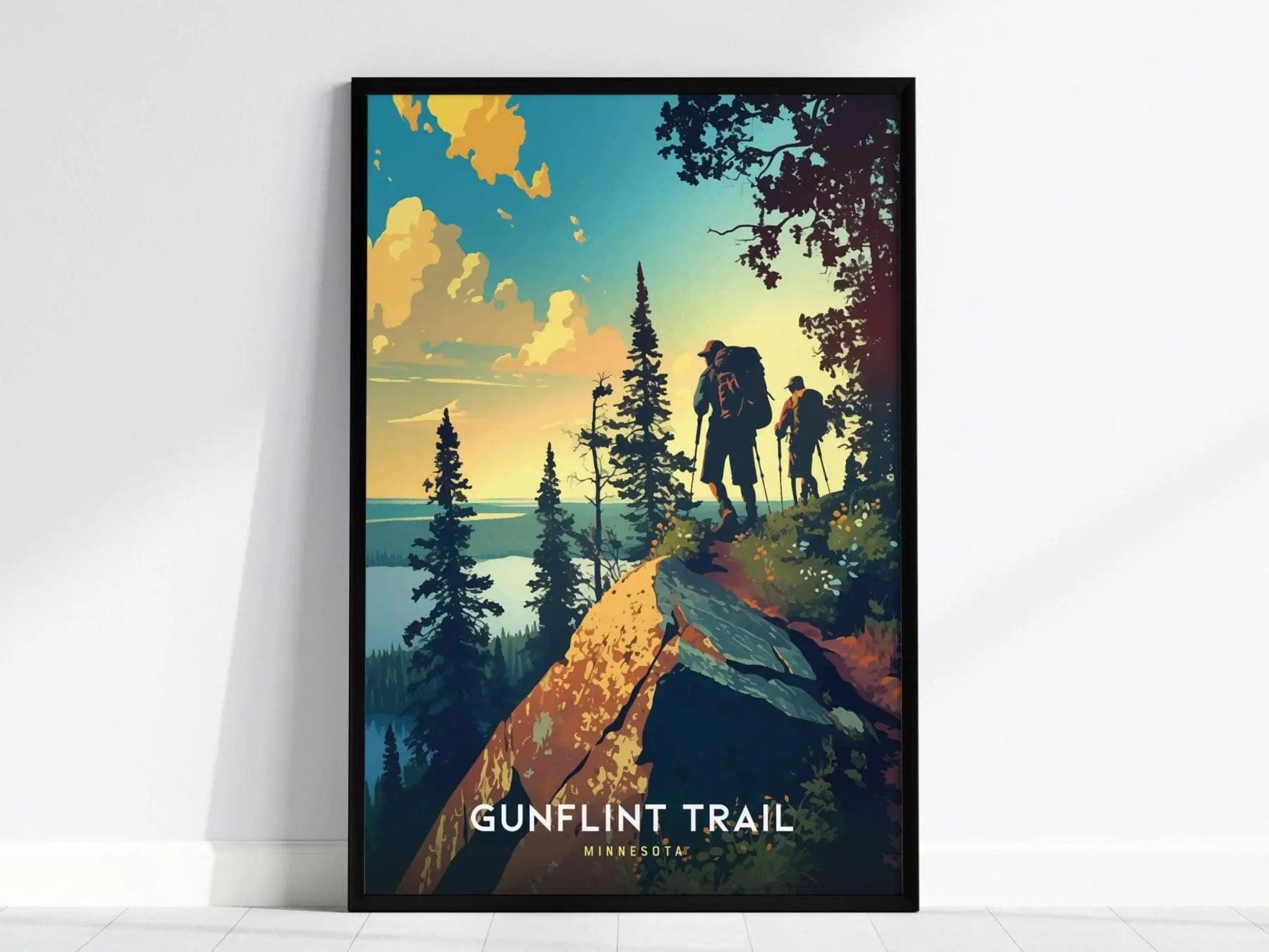 Gunflint Trail, Minnesota Poster - Enchanting Forest Trail Scene, Framed/Unframed, Perfect for Hiking Enthusiasts and Nature Lovers Gift - Swell Scenes