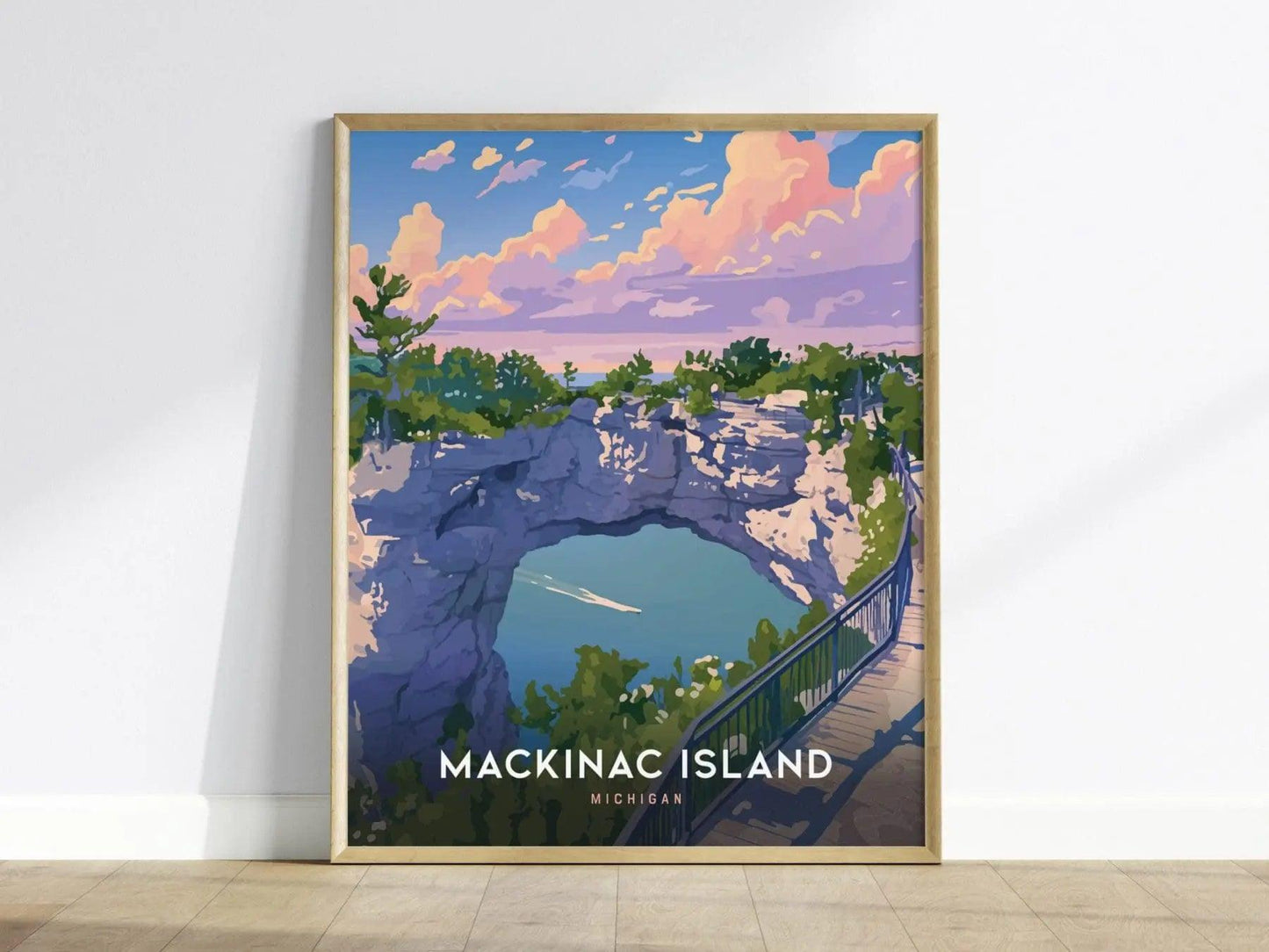Mackinac Island Poster, Michigan - Stunning View from Arch Rock, Perfect Wall Art for Home or Office, Available Framed/Unframed, Home Decor - Swell Scenes