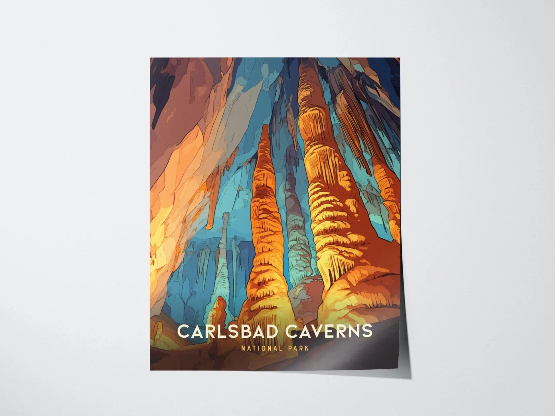 Carlsbad Caverns National Park Poster - Explore Underground Wonders, Available Framed/Unframed, Gift for Cave Explorers, National Park Art - Swell Scenes