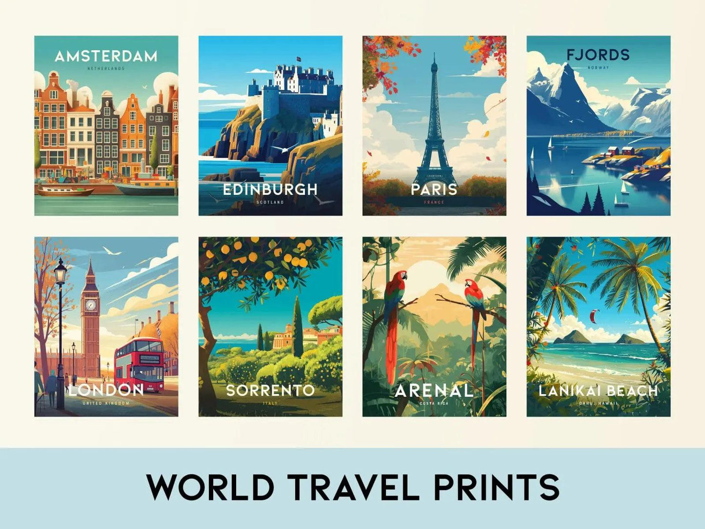 Digital Version Art Print - Choose From 500+ Locations & Designs, Modern Wall Art High Resolution Printing PDF Vector File Travel Prints - Swell Scenes