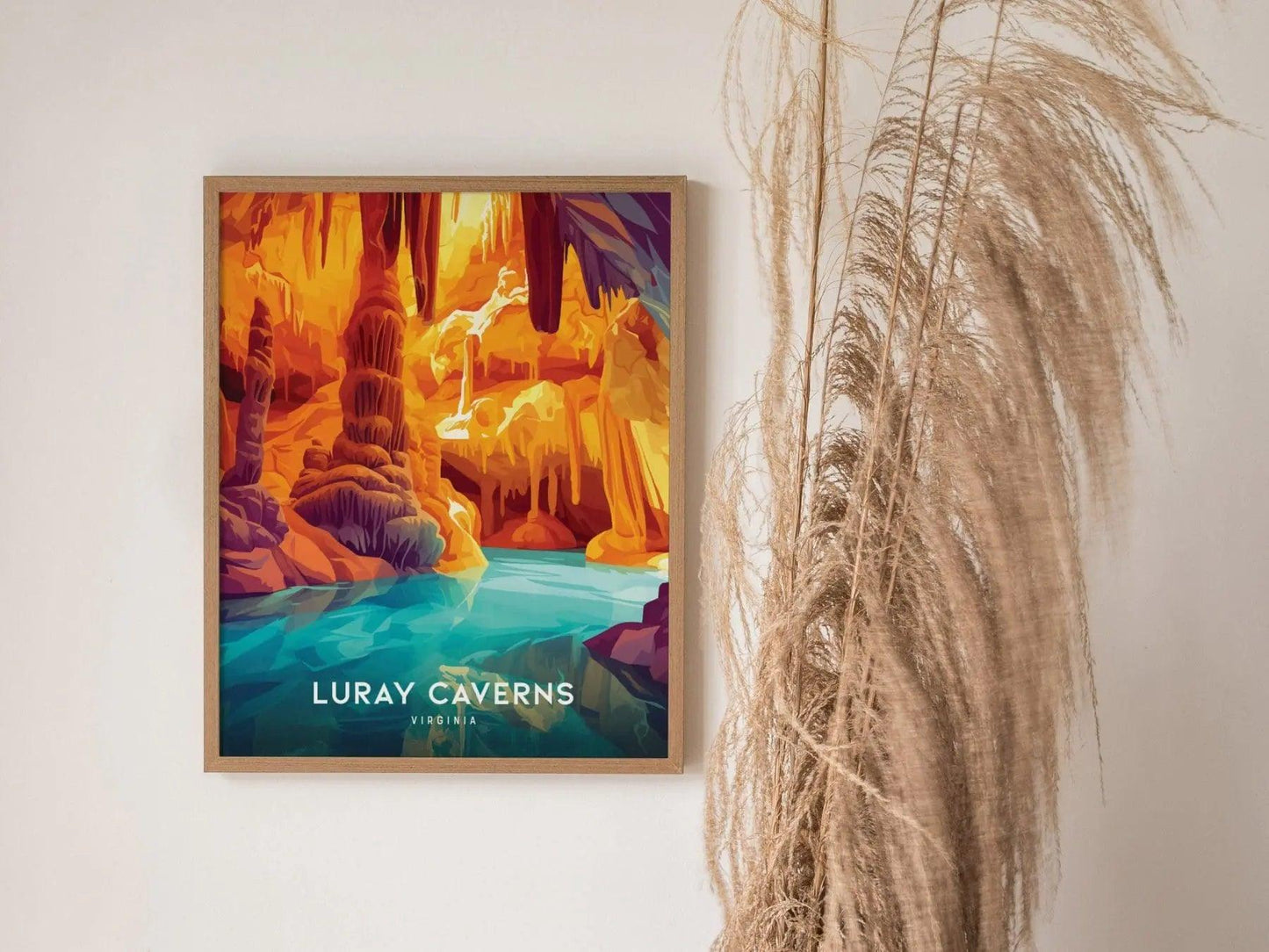 Luray Caverns, Virginia Poster - Stunning Cave Formations, Ideal for Nature and Geology Enthusiasts, Framed or Unframed, Home Decor Wall Art - Swell Scenes