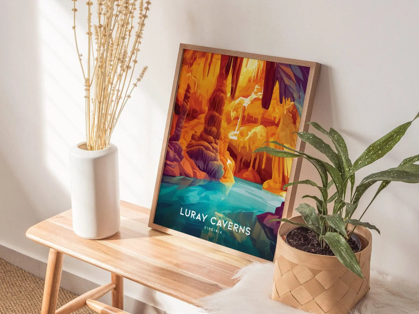 Luray Caverns, Virginia Poster - Stunning Cave Formations, Ideal for Nature and Geology Enthusiasts, Framed or Unframed, Home Decor Wall Art - Swell Scenes