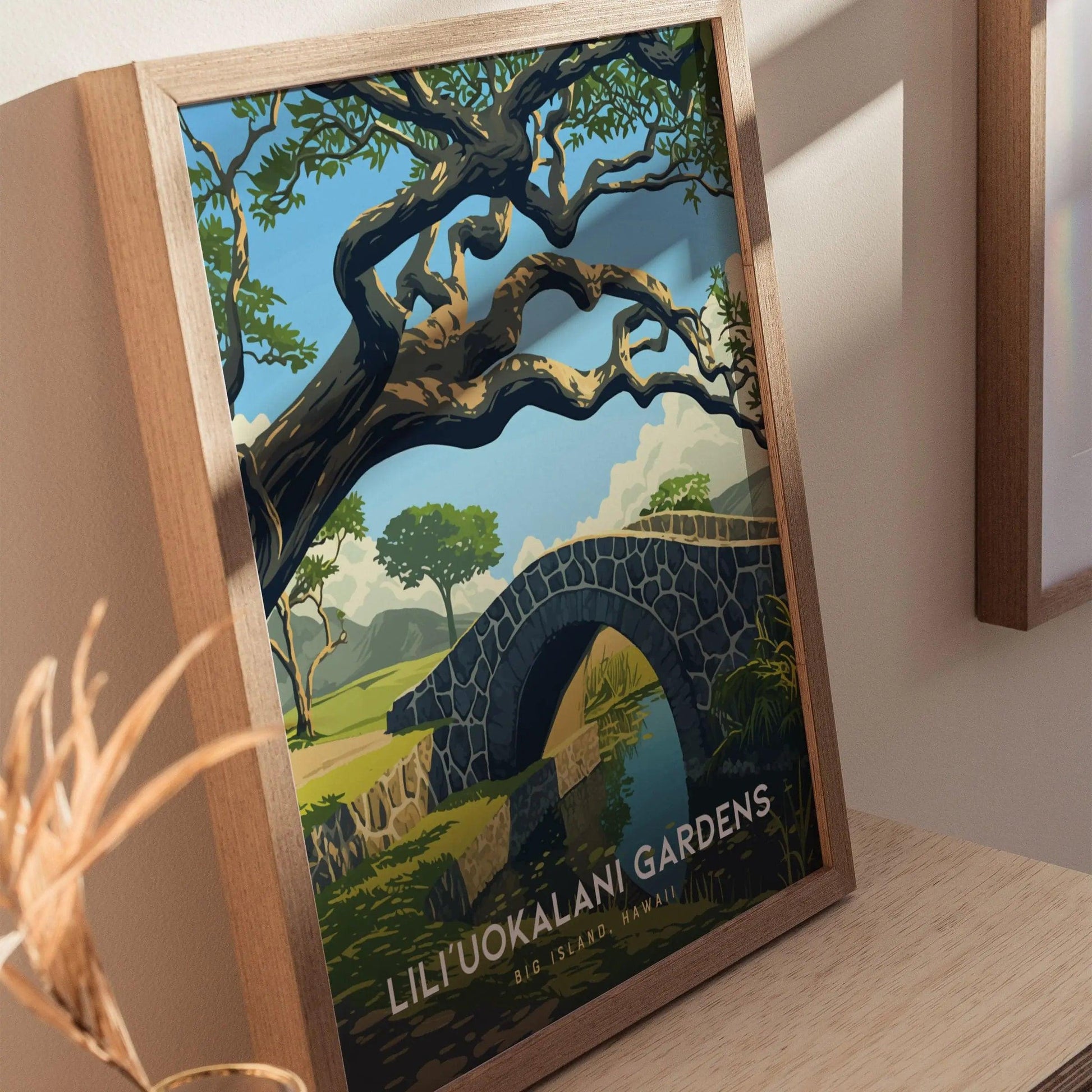 Lili'uokalani Gardens, Big Island Hawaii Poster - Serene Japanese Gardens, Ideal for Home Decor and Wedding Gifts, Anniversary Present - Swell Scenes