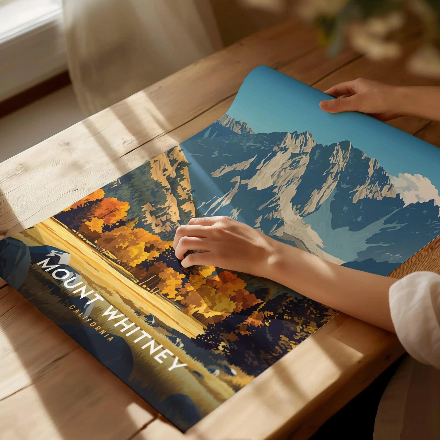 Mount Whitney, California Poster - Majestic Mountain Landscape, Available Framed/Unframed, Ideal for Hikers and Nature Lovers, Airbnb Decor - Swell Scenes