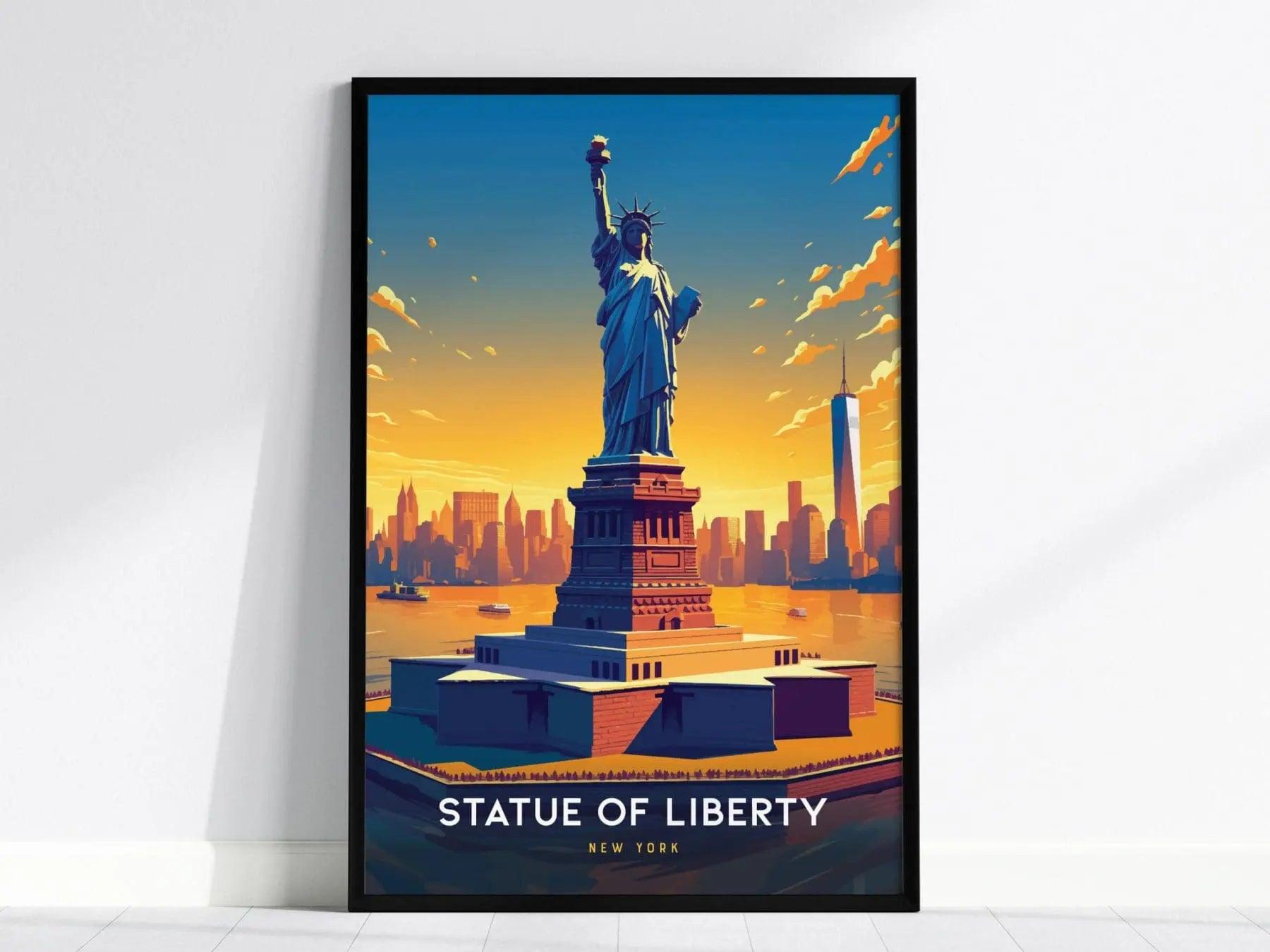 Statue of Liberty, New York Poster - Iconic Freedom Symbol, Available Framed/Unframed, Perfect for History Enthusiasts and Home Decor Art - Swell Scenes