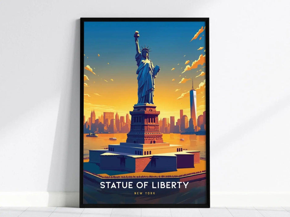 Statue of Liberty, New York Poster - Iconic Freedom Symbol, Available Framed/Unframed, Perfect for History Enthusiasts and Home Decor Art - Swell Scenes