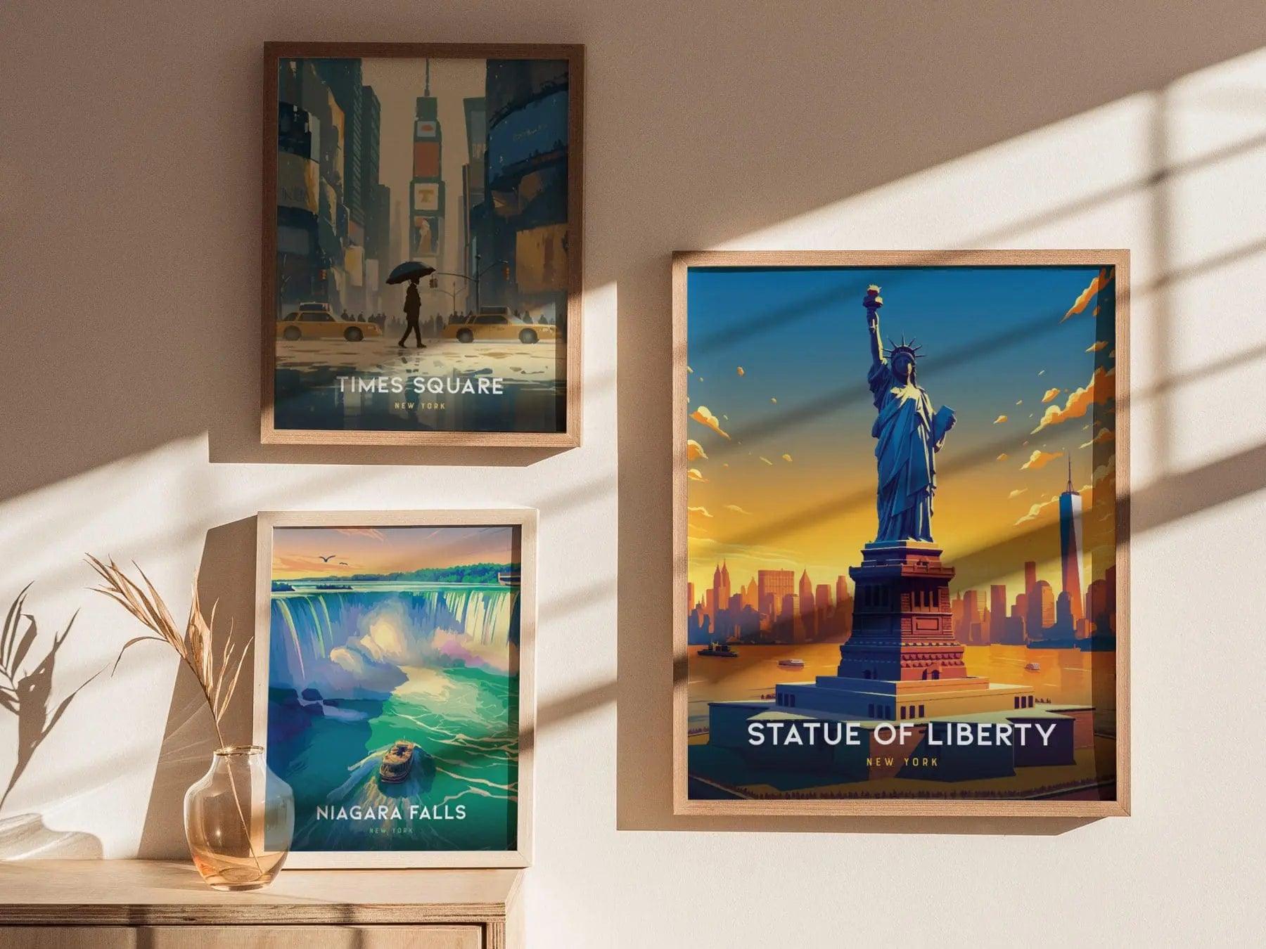 Statue of Liberty, New York Poster - Iconic Freedom Symbol, Available Framed/Unframed, Perfect for History Enthusiasts and Home Decor Art - Swell Scenes
