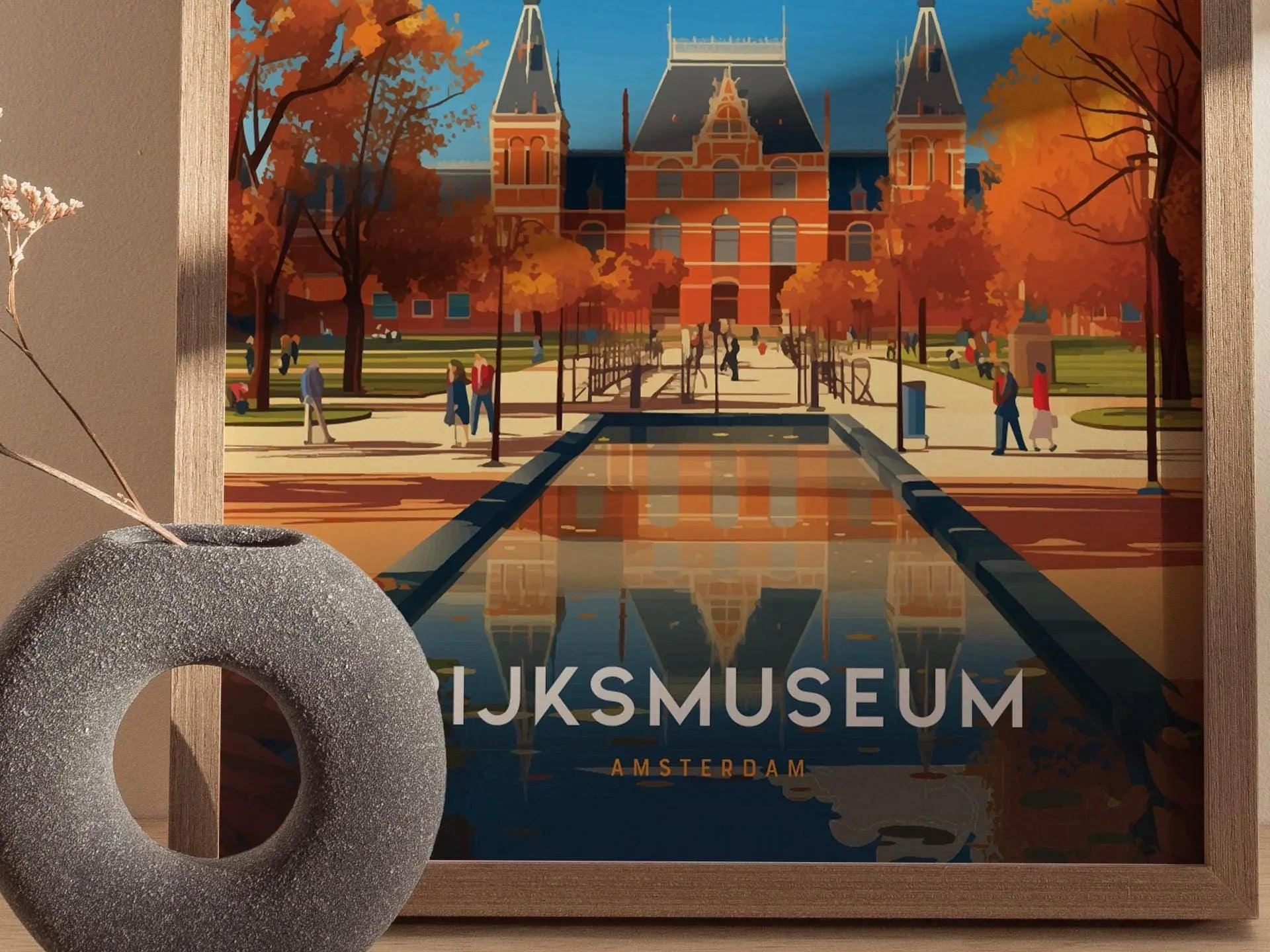 Rijksmuseum, Netherlands Poster - Celebrate Dutch Art and History, Available Framed/Unframed, Perfect for Art Lovers, Home Office Decor - Swell Scenes