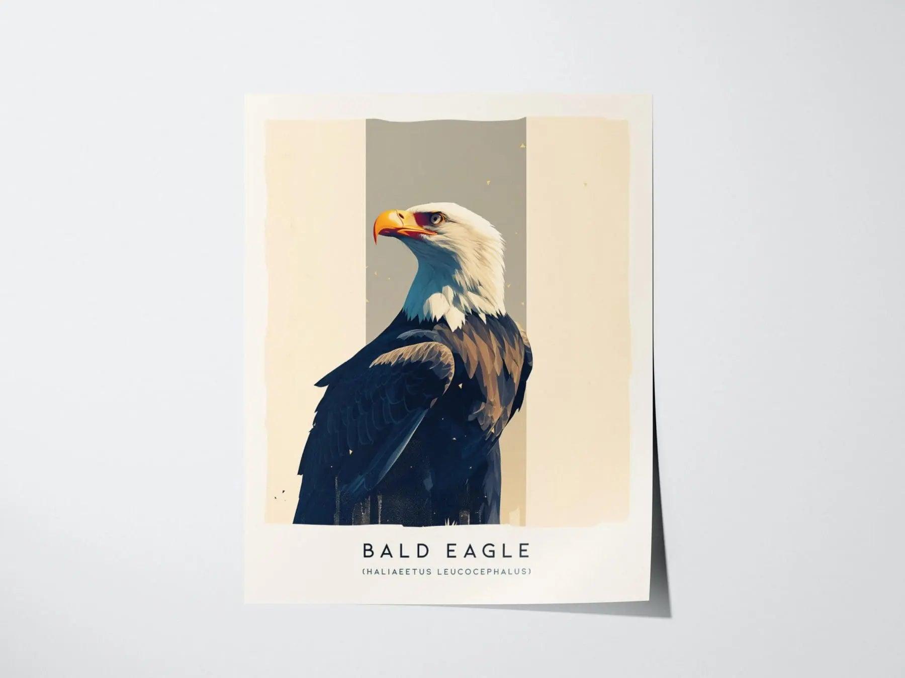 Bald Eagle Poster - Majestic American Eagle in Flight, Available Framed/Unframed, Ideal for Birdwatchers and Wildlife Admirers, Birding Gift - Swell Scenes