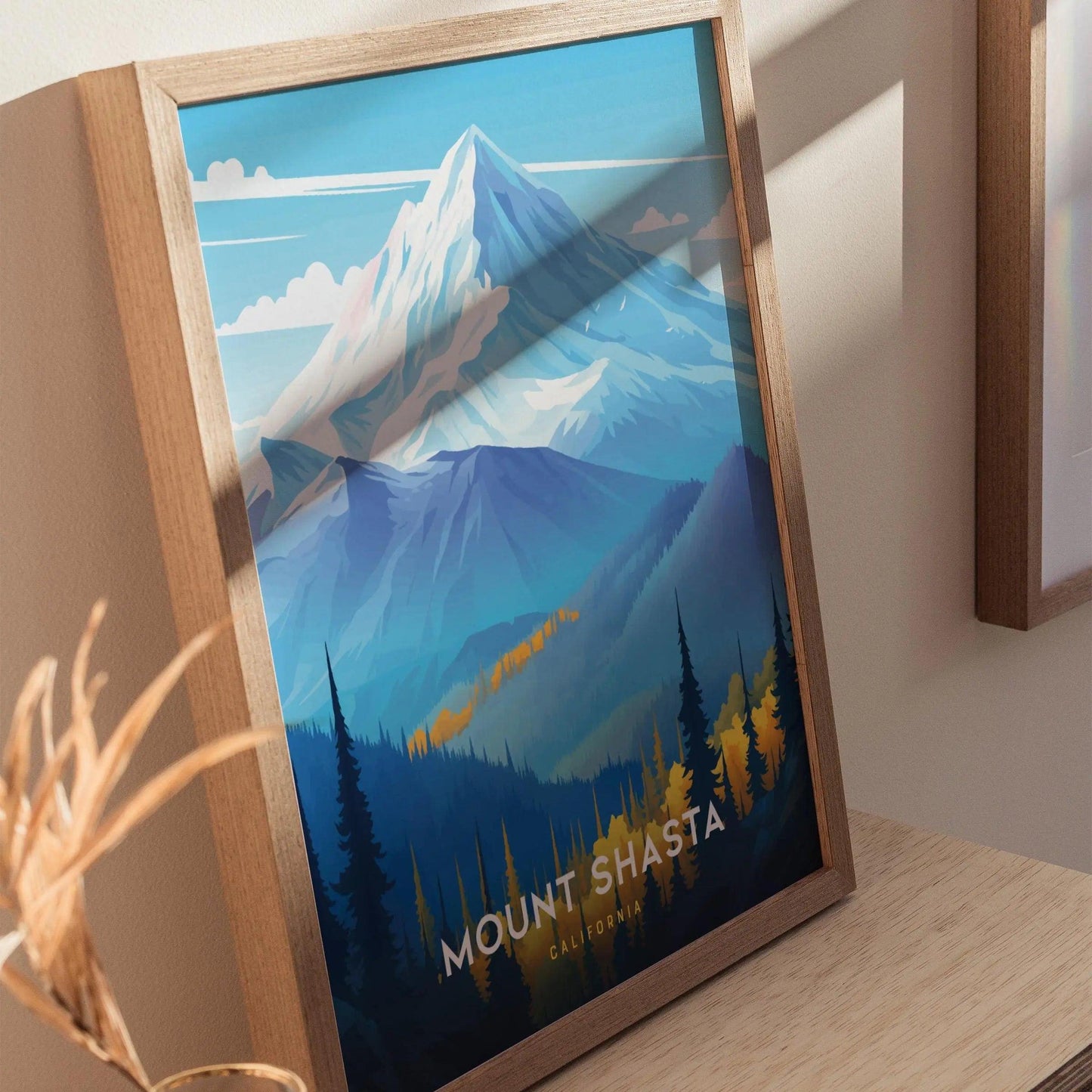 Mount Shasta, California Poster - Majestic Mountain Landscape, Available Framed/Unframed, Perfect for Hikers and Nature Lovers, Home Decor - Swell Scenes