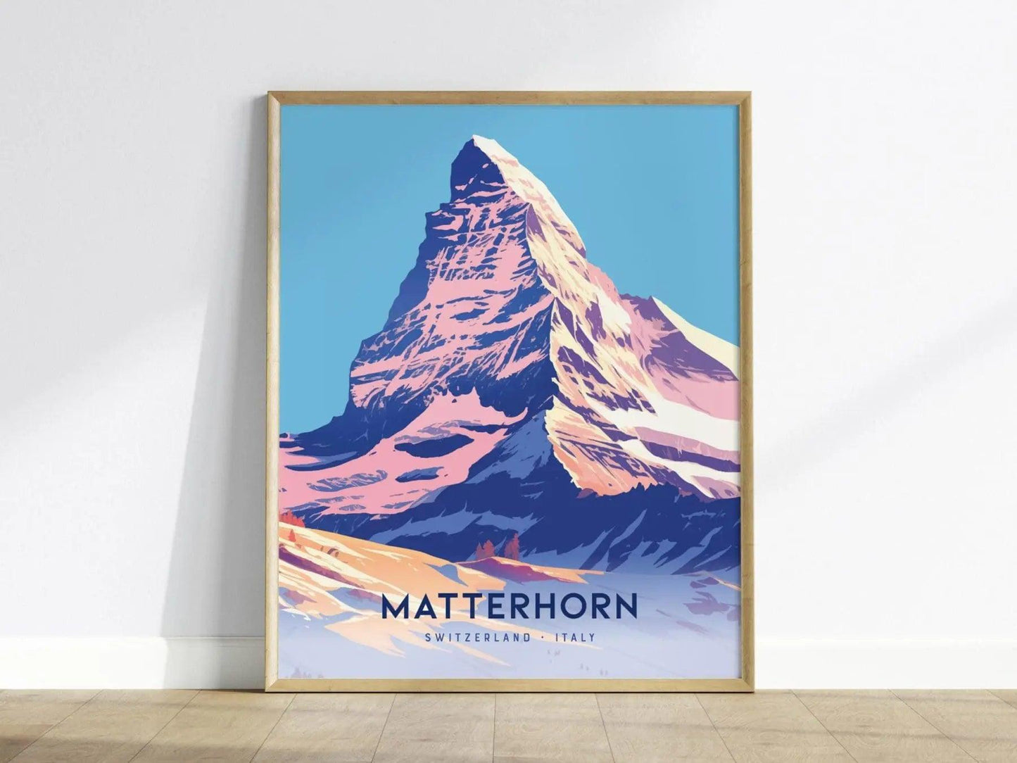 Matterhorn Mountain Poster - Iconic Alpine Peak, Available Framed/Unframed, Perfect for Climbers and Nature Enthusiasts, Home Wall Art Decor - Swell Scenes