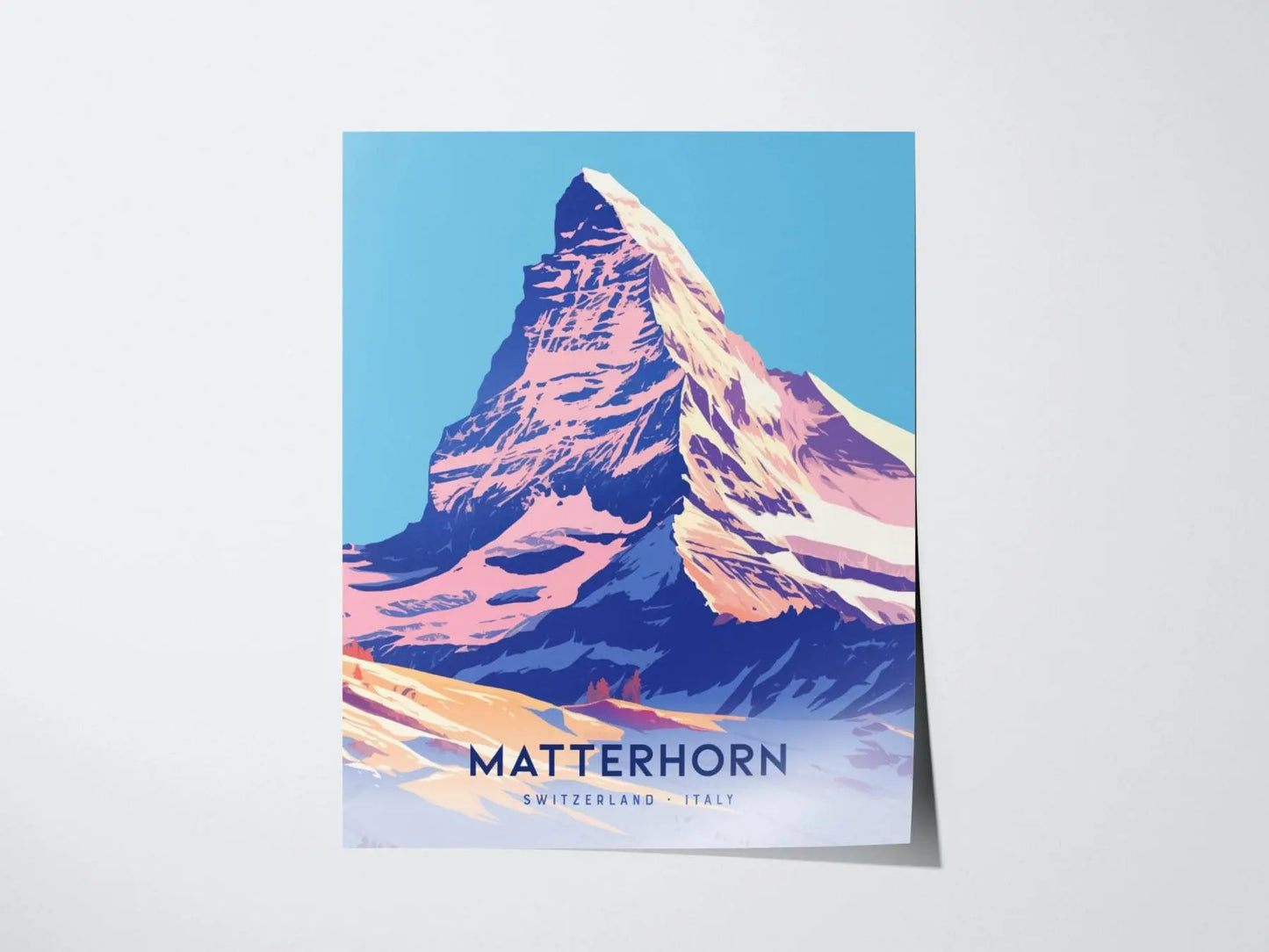 Matterhorn Mountain Poster - Iconic Alpine Peak, Available Framed/Unframed, Perfect for Climbers and Nature Enthusiasts, Home Wall Art Decor - Swell Scenes