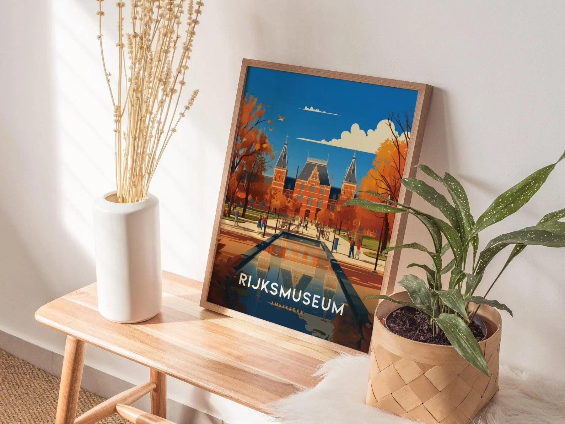 Rijksmuseum, Netherlands Poster - Celebrate Dutch Art and History, Available Framed/Unframed, Perfect for Art Lovers, Home Office Decor - Swell Scenes