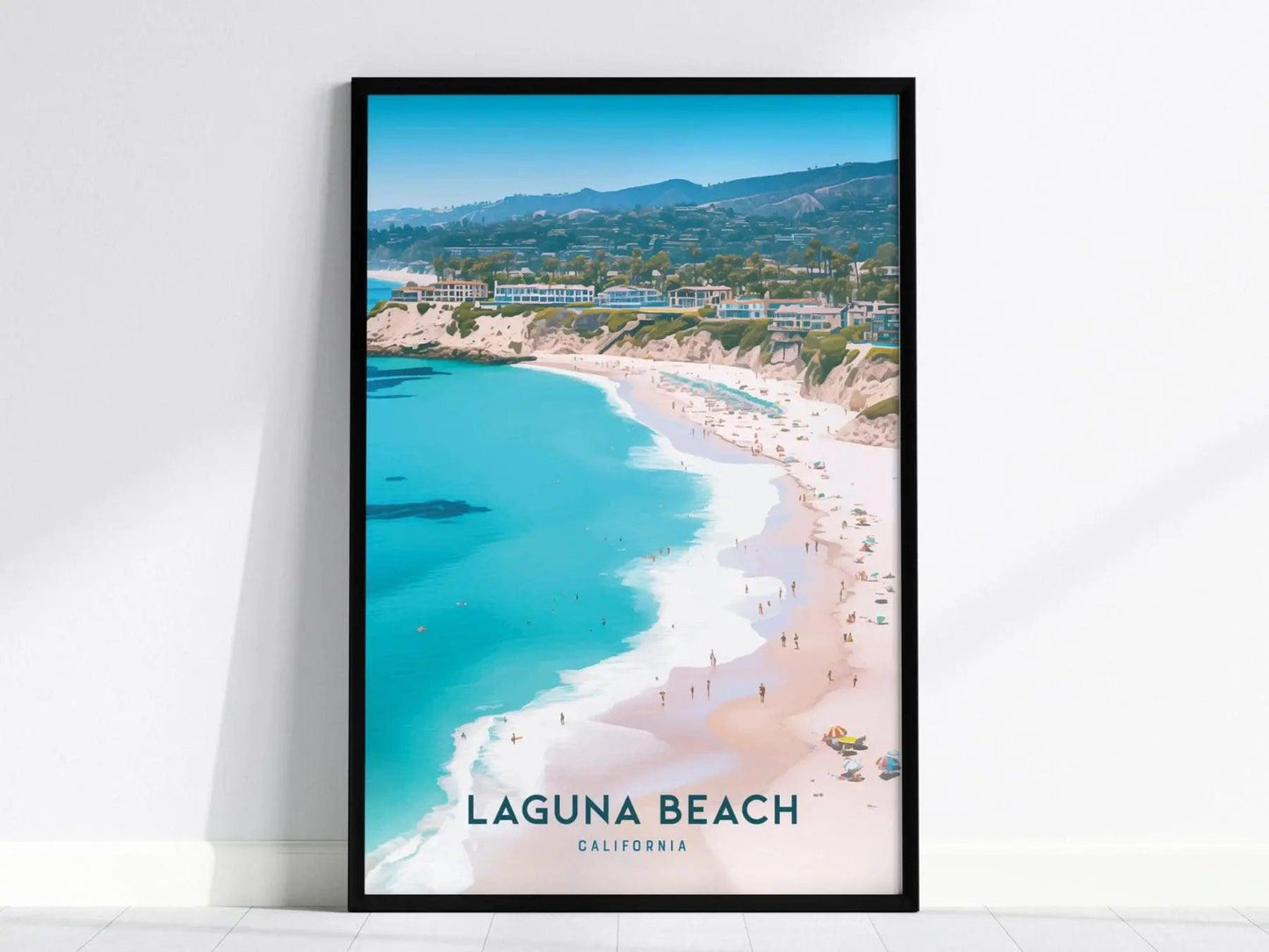 Laguna Beach, California Poster - Scenic Coastal Artwork, Available Framed/Unframed, Perfect California Coast Gift, Coastal Wall Art Decor - Swell Scenes