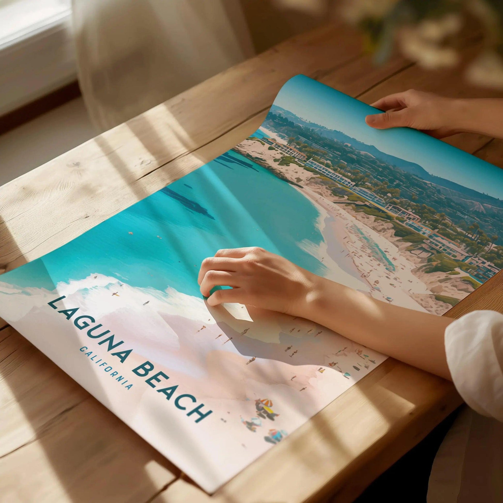 Laguna Beach, California Poster - Scenic Coastal Artwork, Available Framed/Unframed, Perfect California Coast Gift, Coastal Wall Art Decor - Swell Scenes