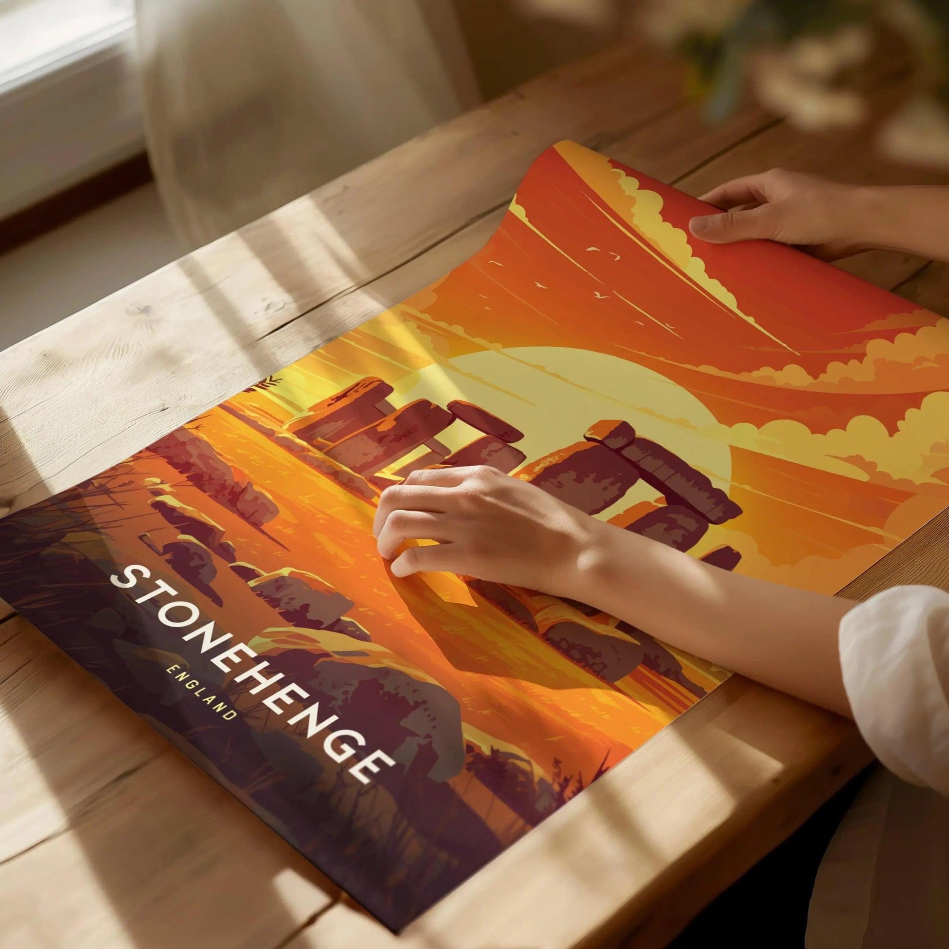 Stonehenge, England Poster - Mystical Monoliths Framed or Unframed Art, Perfect for History Buffs and Travel Enthusiasts, Home Wall Decor - Swell Scenes