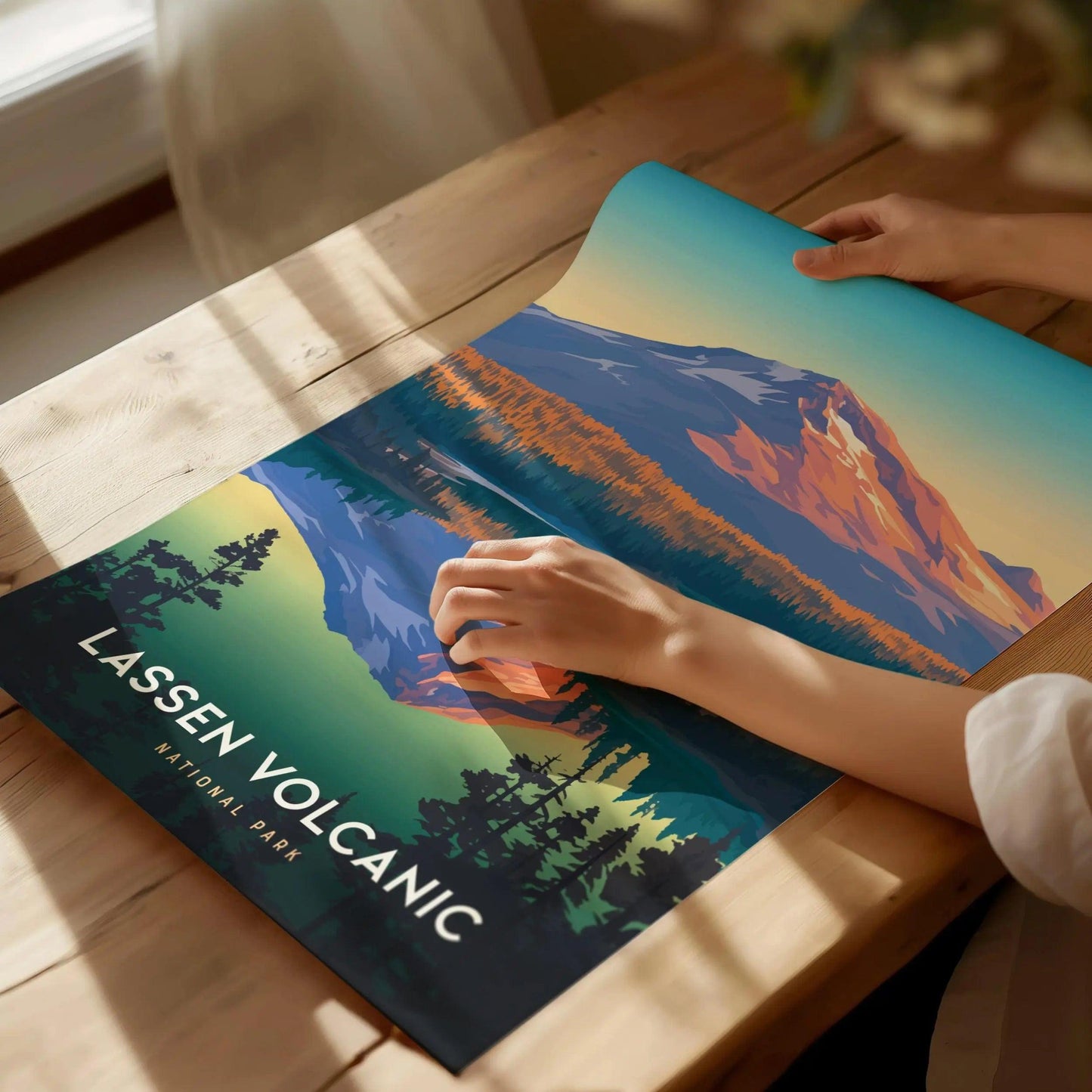 Lassen Volcanic National Park, California Poster - Majestic Volcanic Scenery, Available Framed/Unframed, Perfect National Park Gift Souvenir - Swell Scenes