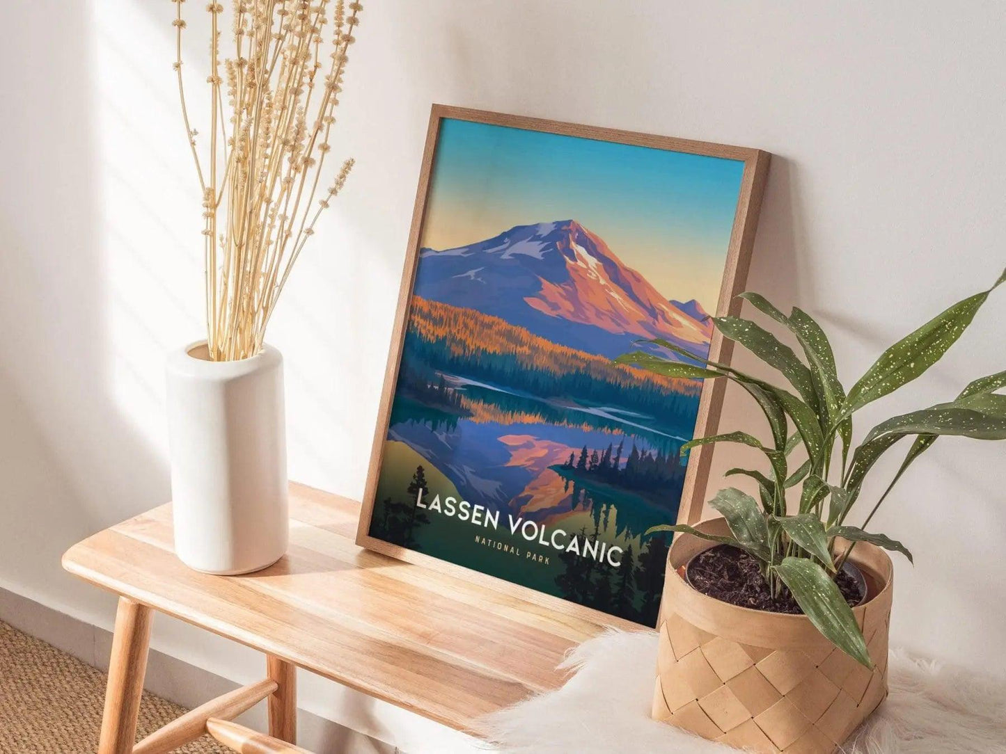 Lassen Volcanic National Park, California Poster - Majestic Volcanic Scenery, Available Framed/Unframed, Perfect National Park Gift Souvenir - Swell Scenes